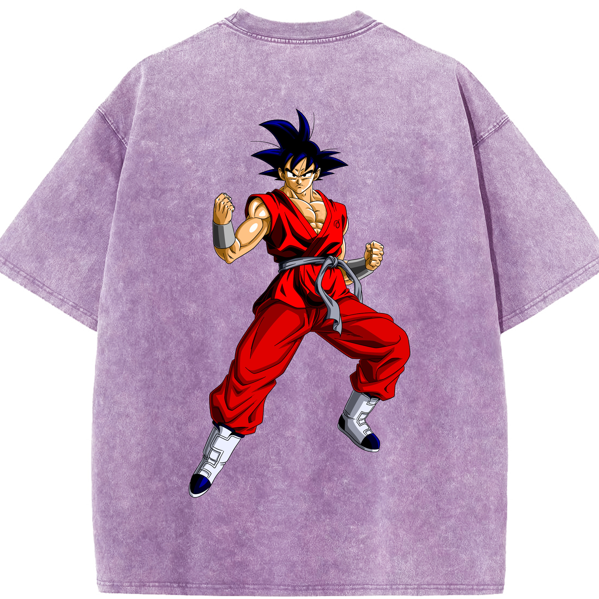 （画像用） ドラゴンボール 孫悟空（そん ごくう）Son Goku カカロット DRAGON BALL Kakarotto 綿100% ヴィンテージ風 半袖Tシャツ（背面プリント）
