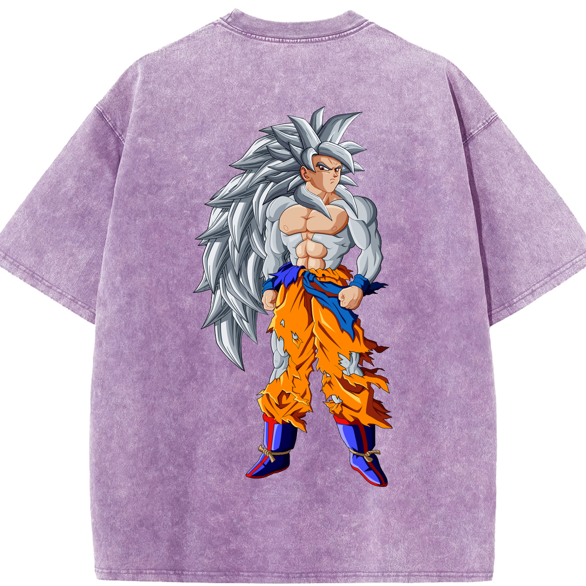 （画像用） ドラゴンボール 孫悟空（そん ごくう）Son Goku カカロット DRAGON BALL Kakarotto 綿100% ヴィンテージ風 半袖Tシャツ（背面プリント）