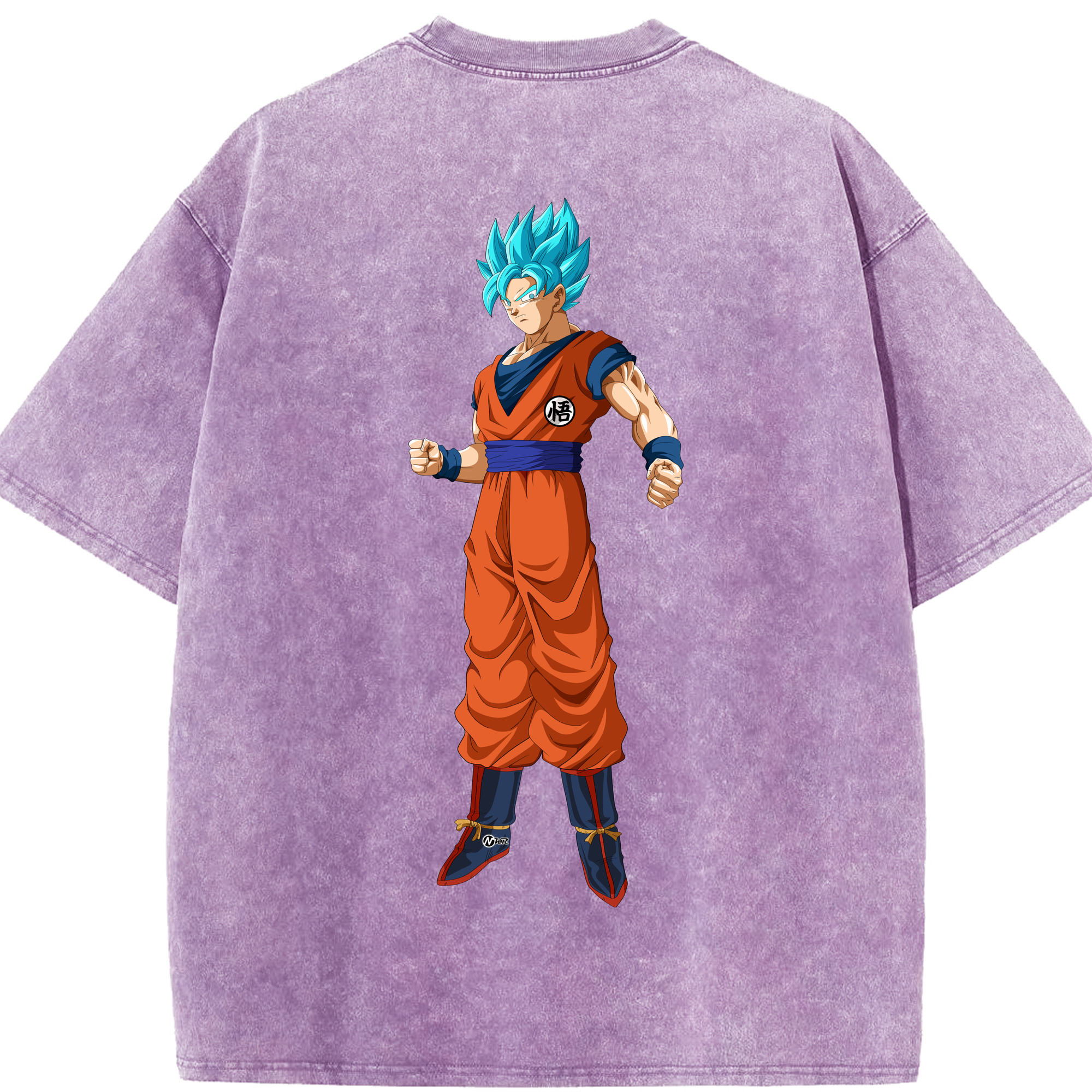 （画像用） ドラゴンボール 孫悟空（そん ごくう）Son Goku カカロット DRAGON BALL Kakarotto 綿100% ヴィンテージ風 半袖Tシャツ（背面プリント）