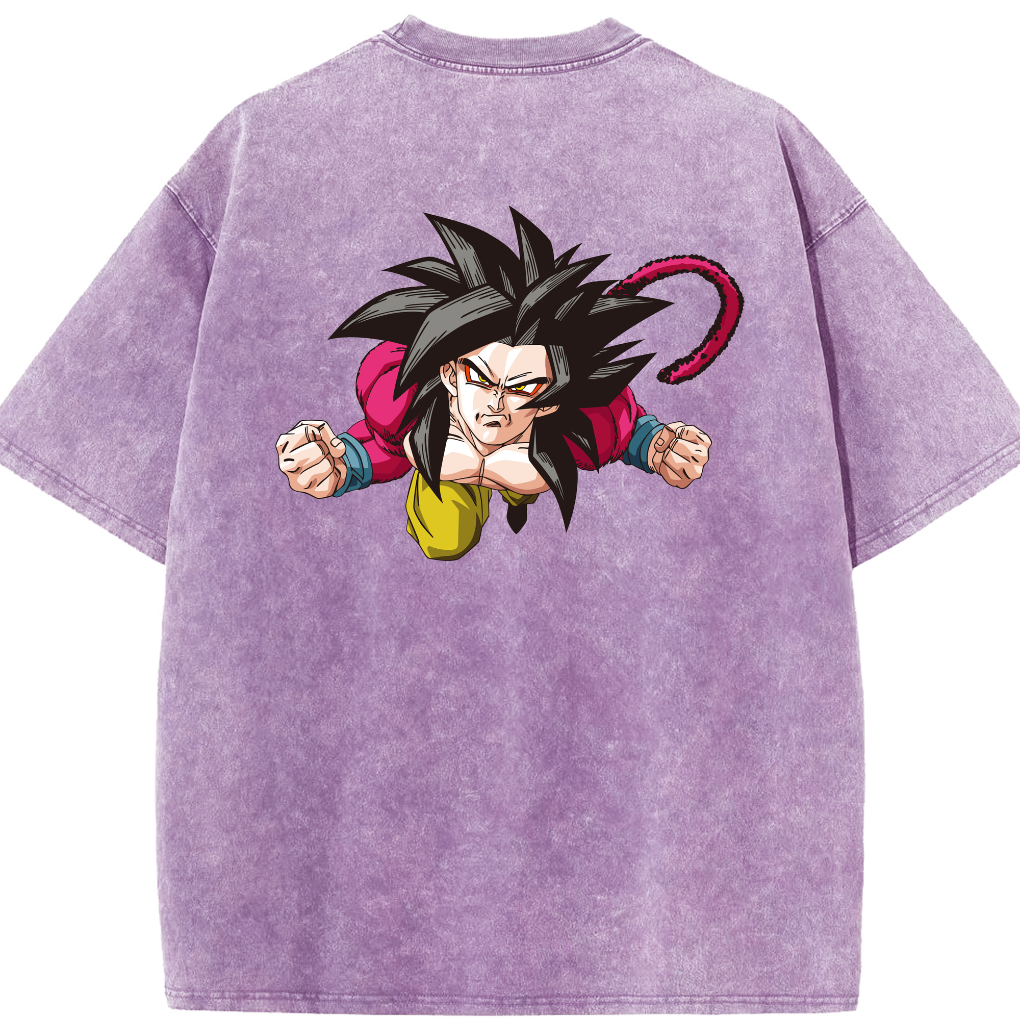 （画像用） ドラゴンボール 孫悟空（そん ごくう）Son Goku カカロット DRAGON BALL Kakarotto 綿100% ヴィンテージ風 半袖Tシャツ（背面プリント）