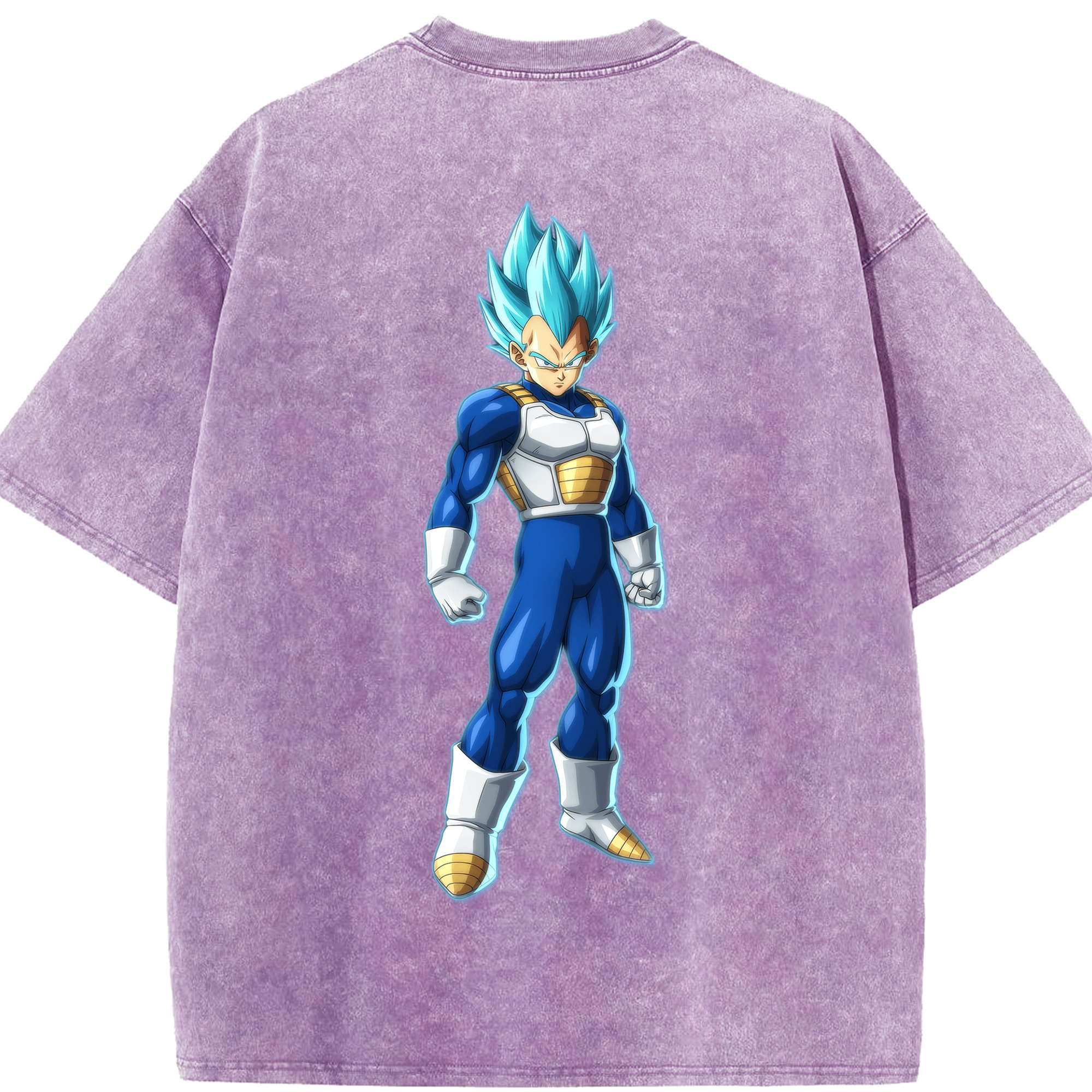 （画像用） ドラゴンボール ベジータ四世（Bejīta Yonsei）DRAGON BALL Vegeta IV 綿100% ヴィンテージ風 半袖Tシャツ（背面プリント）
