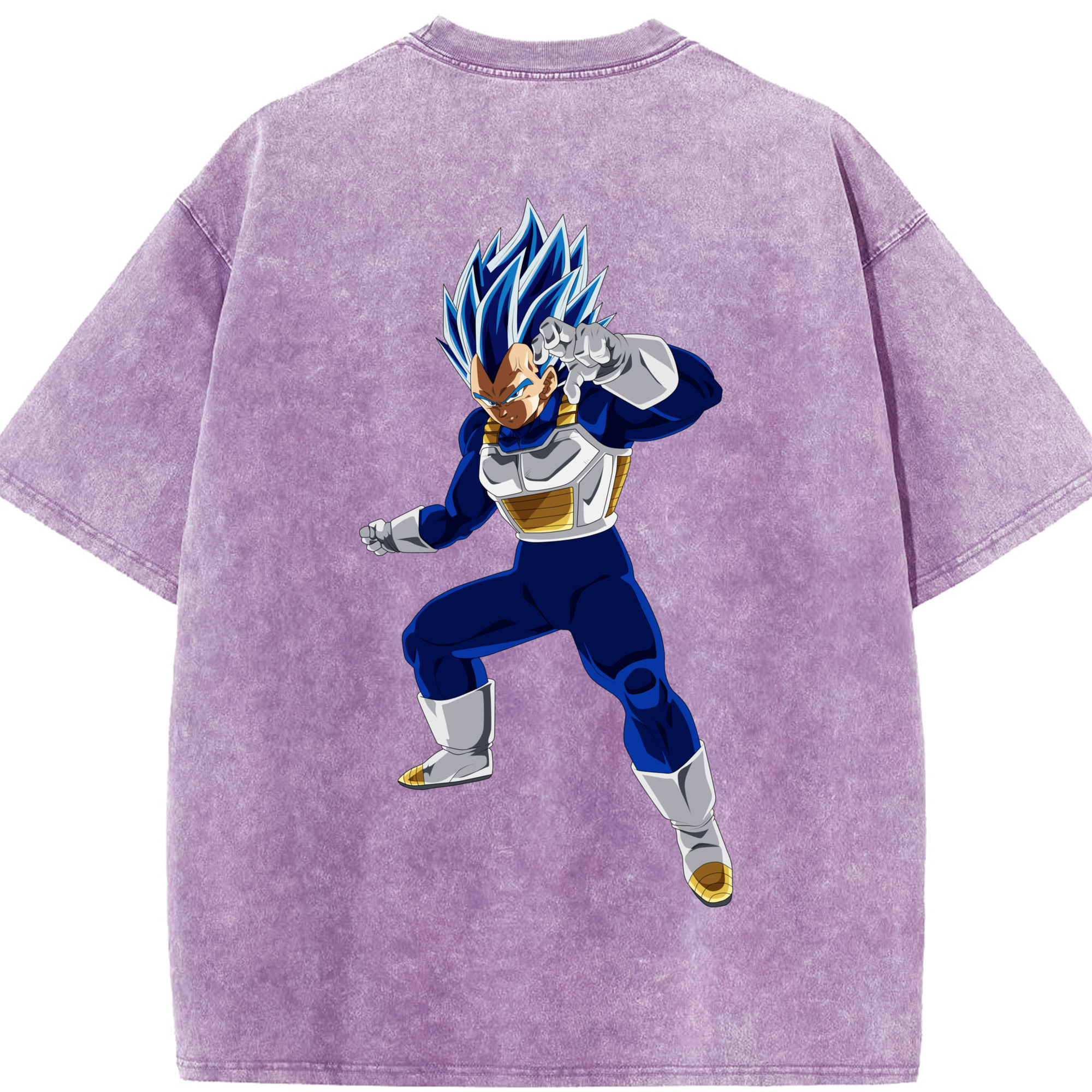 （画像用） ドラゴンボール ベジータ四世（Bejīta Yonsei）DRAGON BALL Vegeta IV 綿100% ヴィンテージ風 半袖Tシャツ（背面プリント）