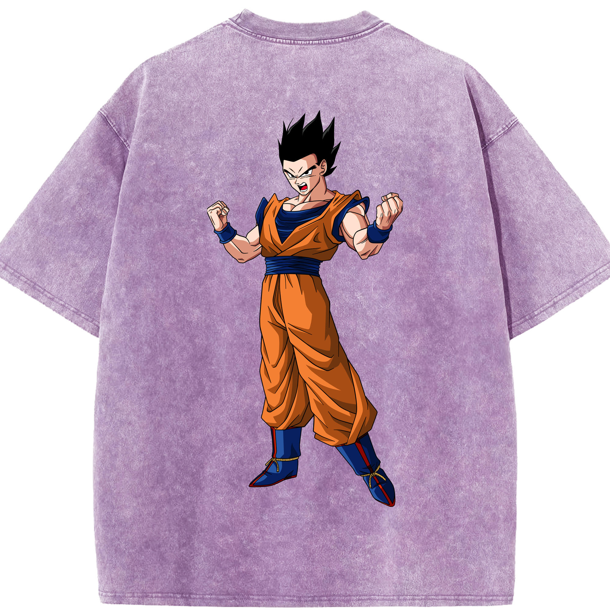 （画像用） ドラゴンボール 孫 悟飯（そんごはん）DRAGON BALL Son Gohan 綿100% ヴィンテージ風 半袖Tシャツ（背面プリント）