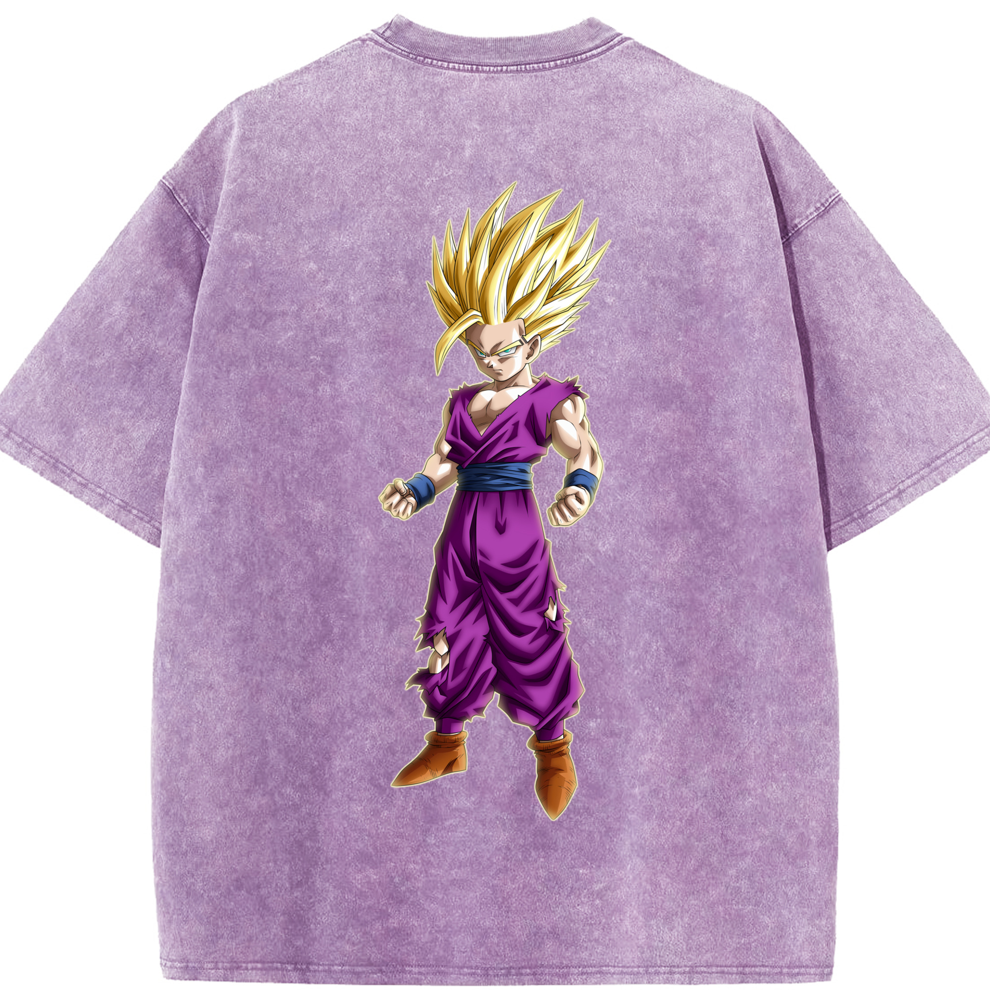 （画像用） ドラゴンボール 孫 悟飯（そんごはん）DRAGON BALL Son Gohan 綿100% ヴィンテージ風 半袖Tシャツ（背面プリント）