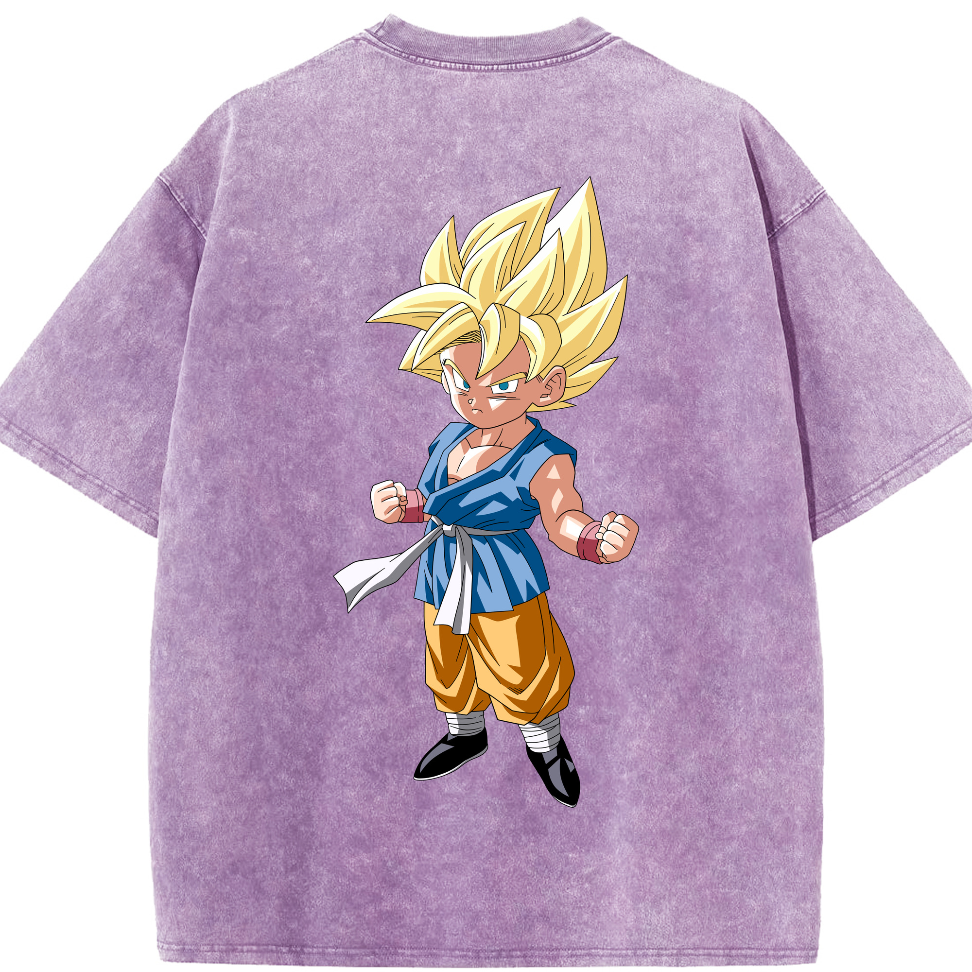 （画像用） ドラゴンボール 孫 悟飯（そんごはん）DRAGON BALL Son Gohan 綿100% ヴィンテージ風 半袖Tシャツ（背面プリント）