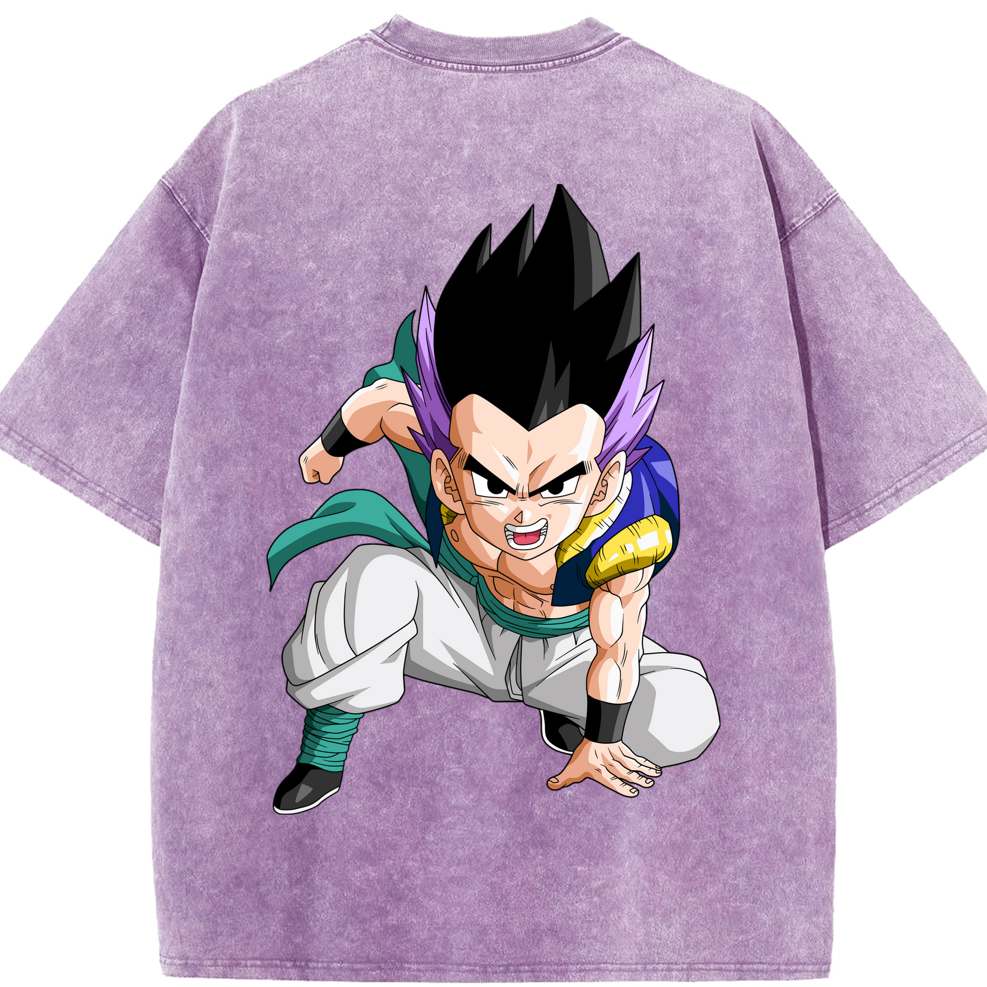 （画像用） ドラゴンボール 孫 悟飯（そんごはん）DRAGON BALL Son Gohan 綿100% ヴィンテージ風 半袖Tシャツ（背面プリント）