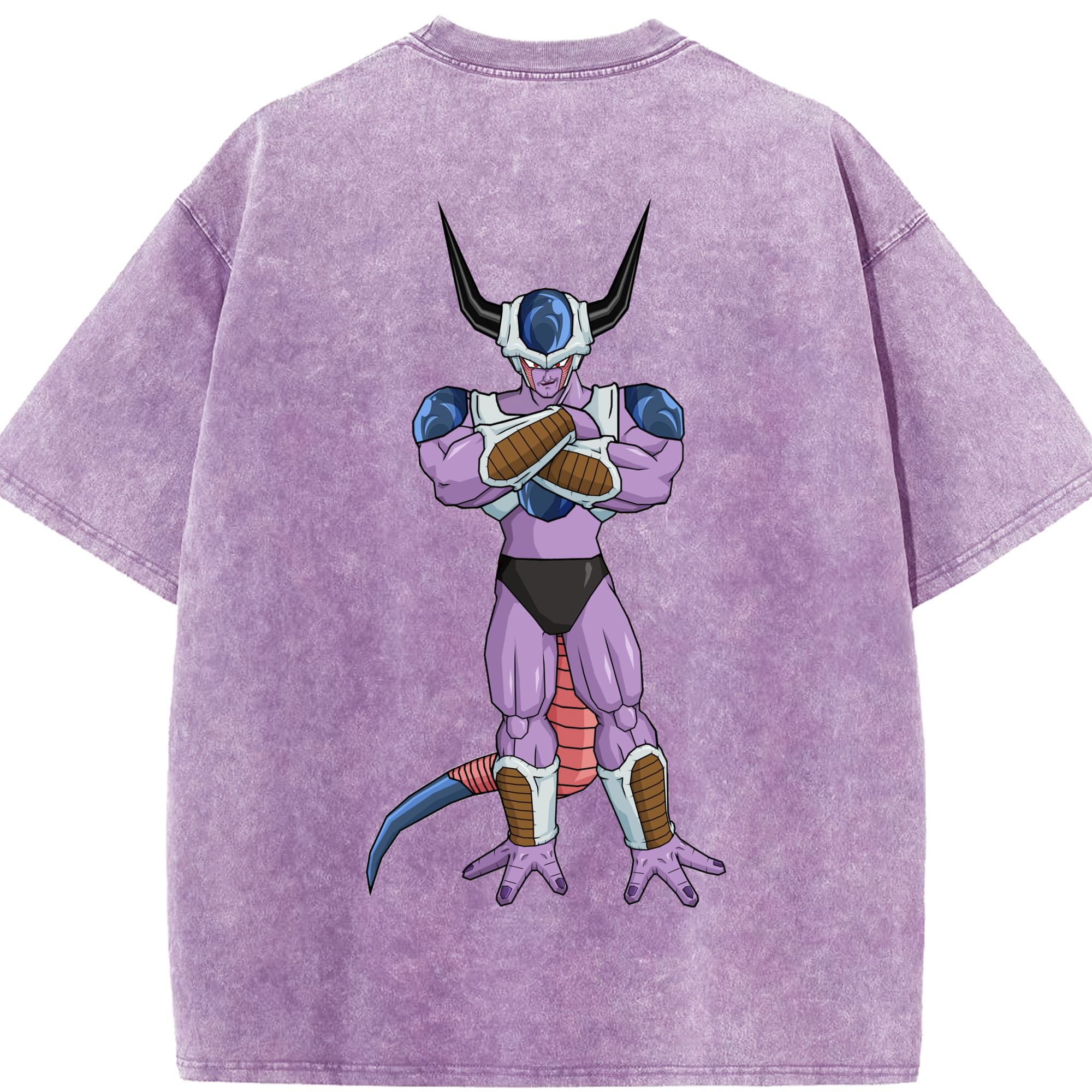 （画像用） ドラゴンボール フリーザ DRAGON BALL Frieza 綿100% ヴィンテージ風 半袖Tシャツ（背面プリント）
