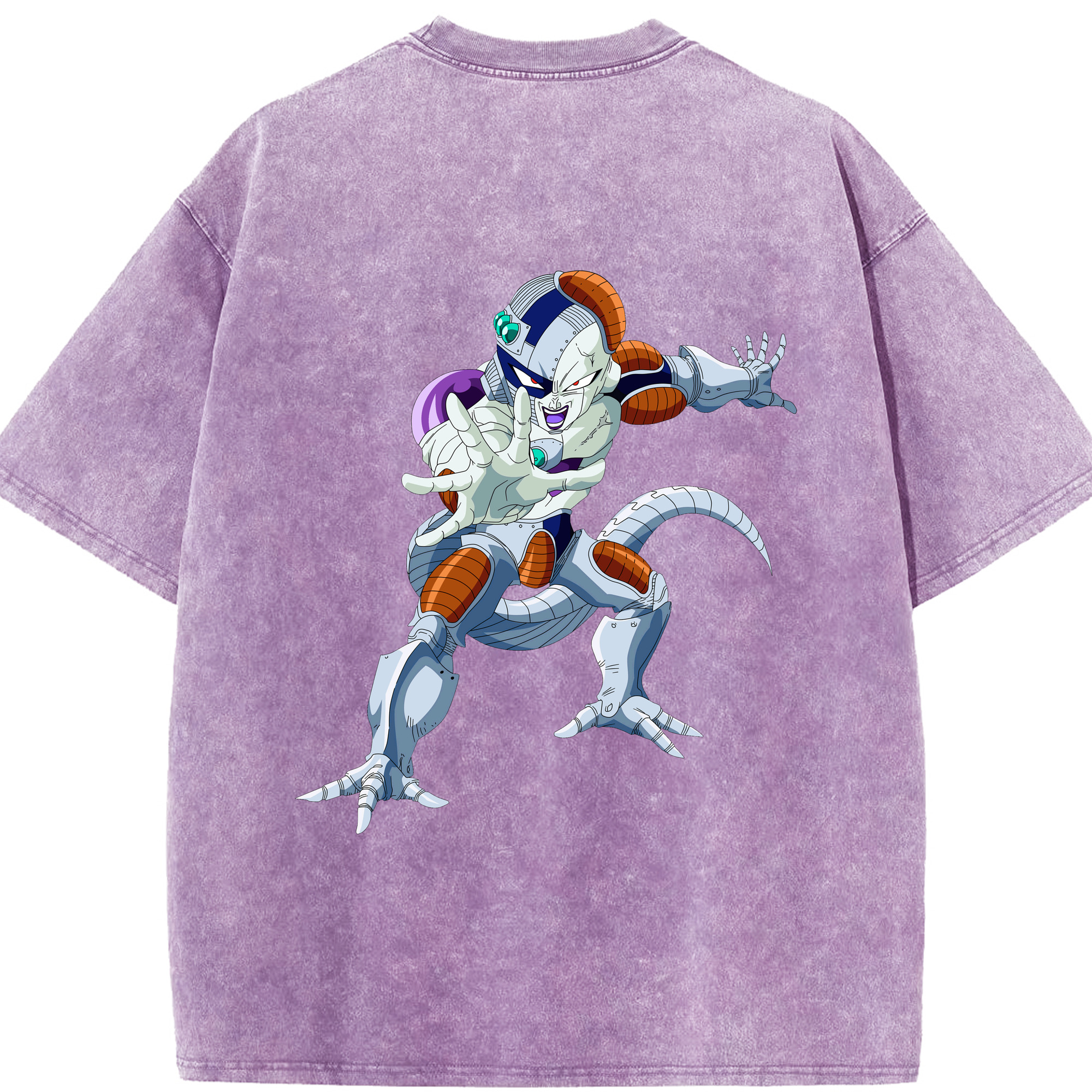 （画像用） ドラゴンボール フリーザ DRAGON BALL Frieza 綿100% ヴィンテージ風 半袖Tシャツ（背面プリント）