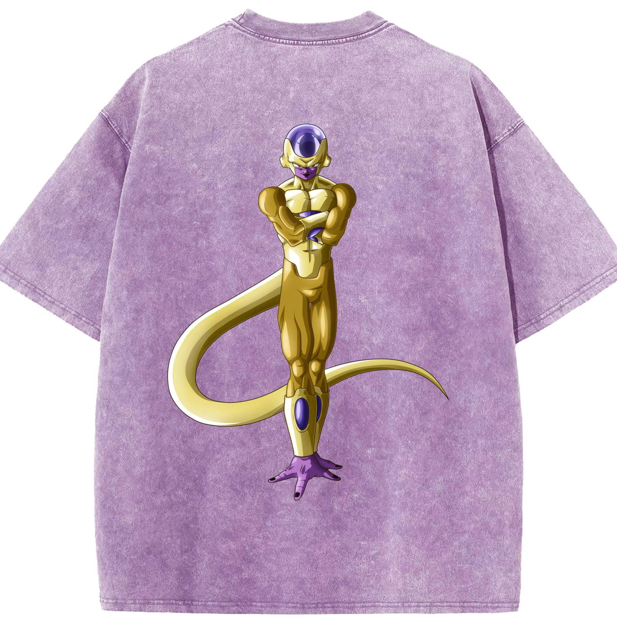（画像用） ドラゴンボール フリーザ DRAGON BALL Frieza 綿100% ヴィンテージ風 半袖Tシャツ（背面プリント）