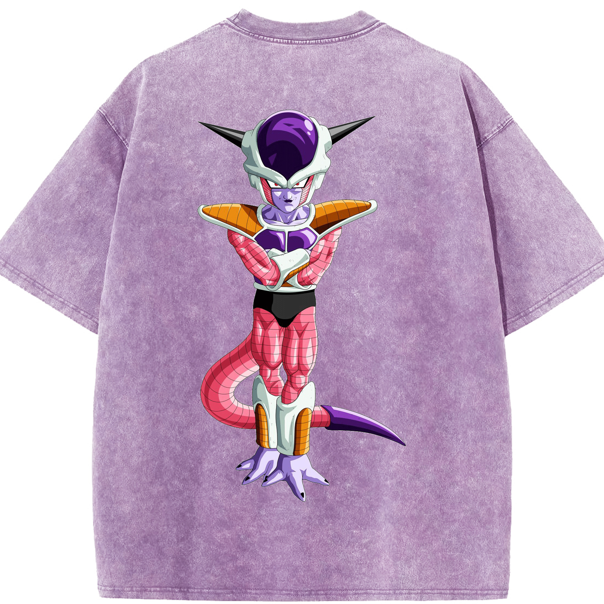 （画像用） ドラゴンボール フリーザ DRAGON BALL Frieza 綿100% ヴィンテージ風 半袖Tシャツ（背面プリント）