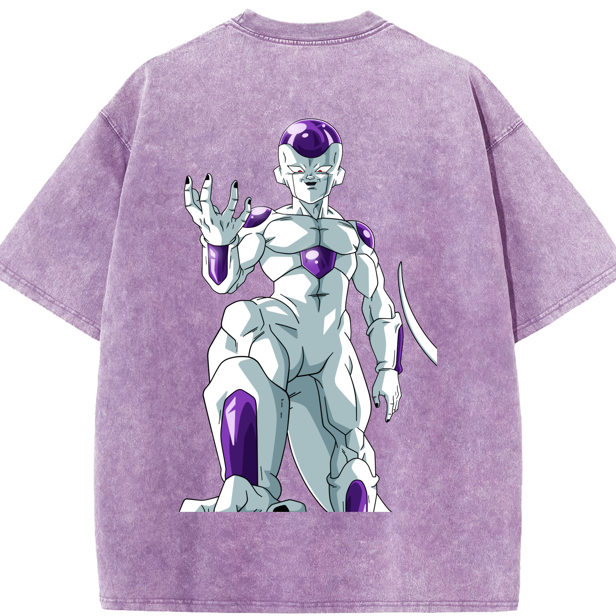 （画像用） ドラゴンボール フリーザ DRAGON BALL Frieza 綿100% ヴィンテージ風 半袖Tシャツ（背面プリント）