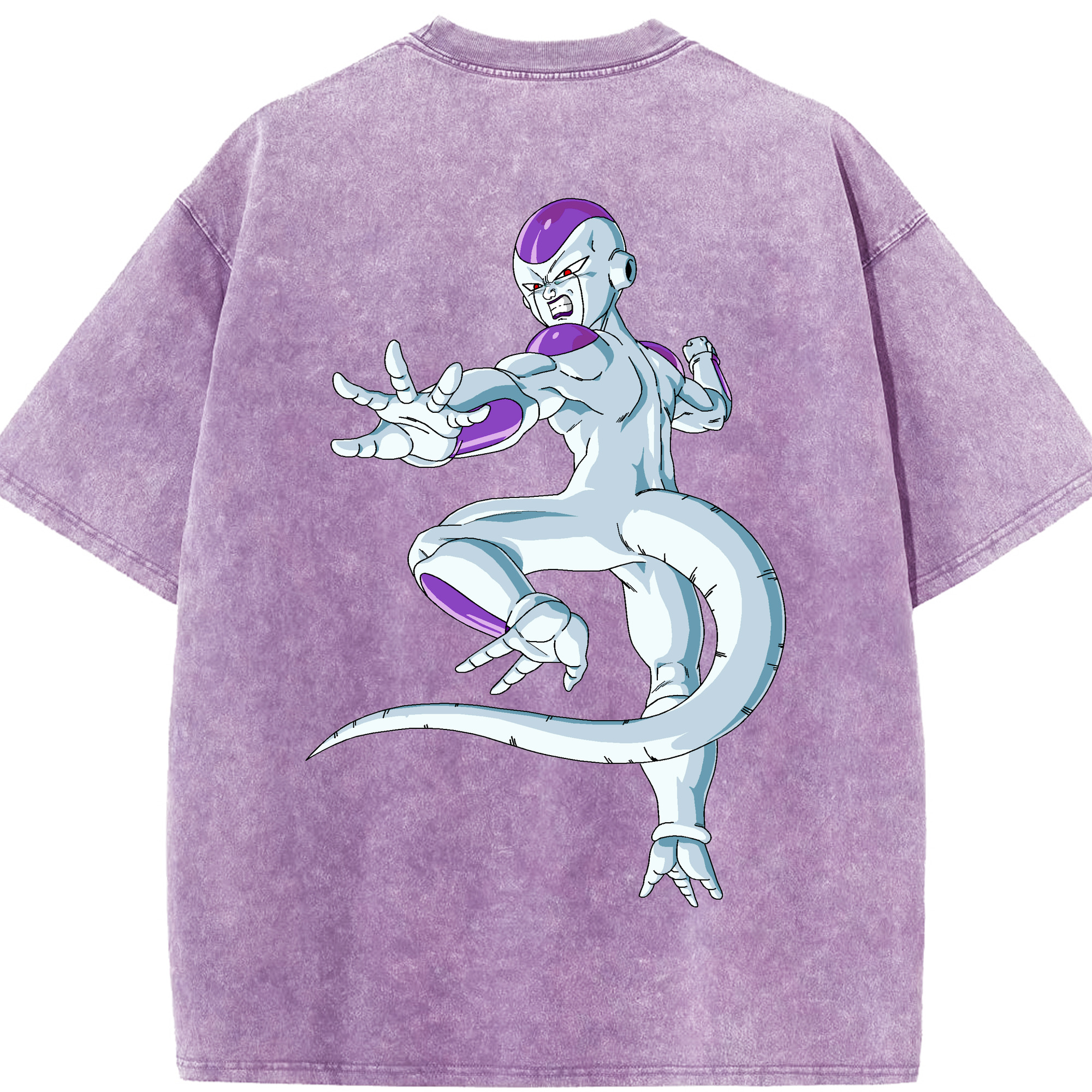 （画像用） ドラゴンボール フリーザ DRAGON BALL Frieza 綿100% ヴィンテージ風 半袖Tシャツ（背面プリント）