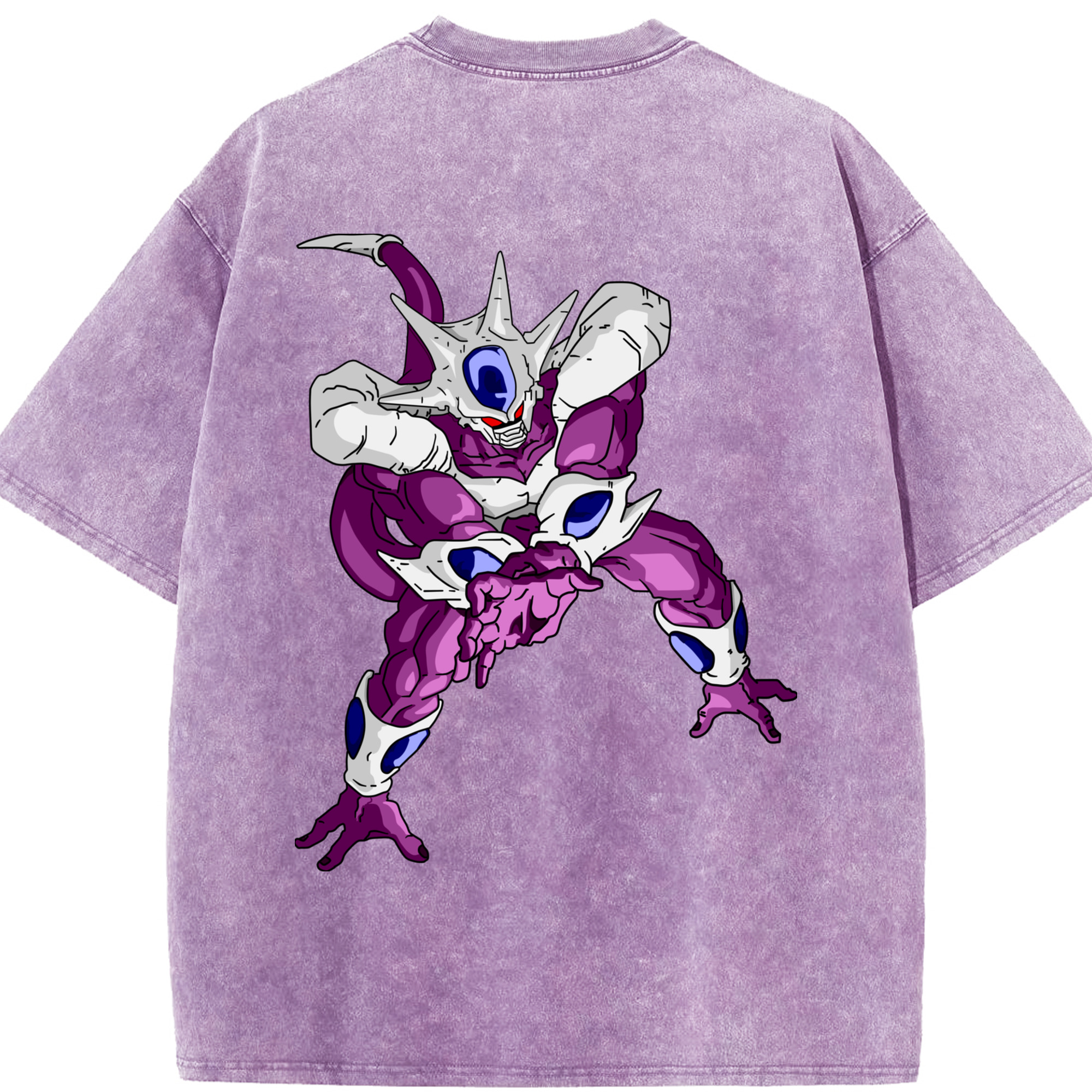 （画像用） ドラゴンボール クウラ DRAGON BALL Cooler Coora 綿100% ヴィンテージ風 半袖Tシャツ（背面プリント）