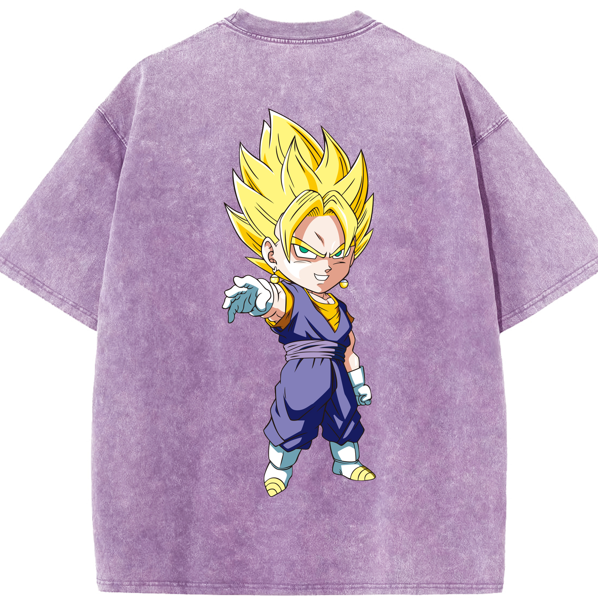 （画像用） ドラゴンボール ベジット DRAGON BALL Vegetto 綿100% ヴィンテージ風 半袖Tシャツ（背面プリント）