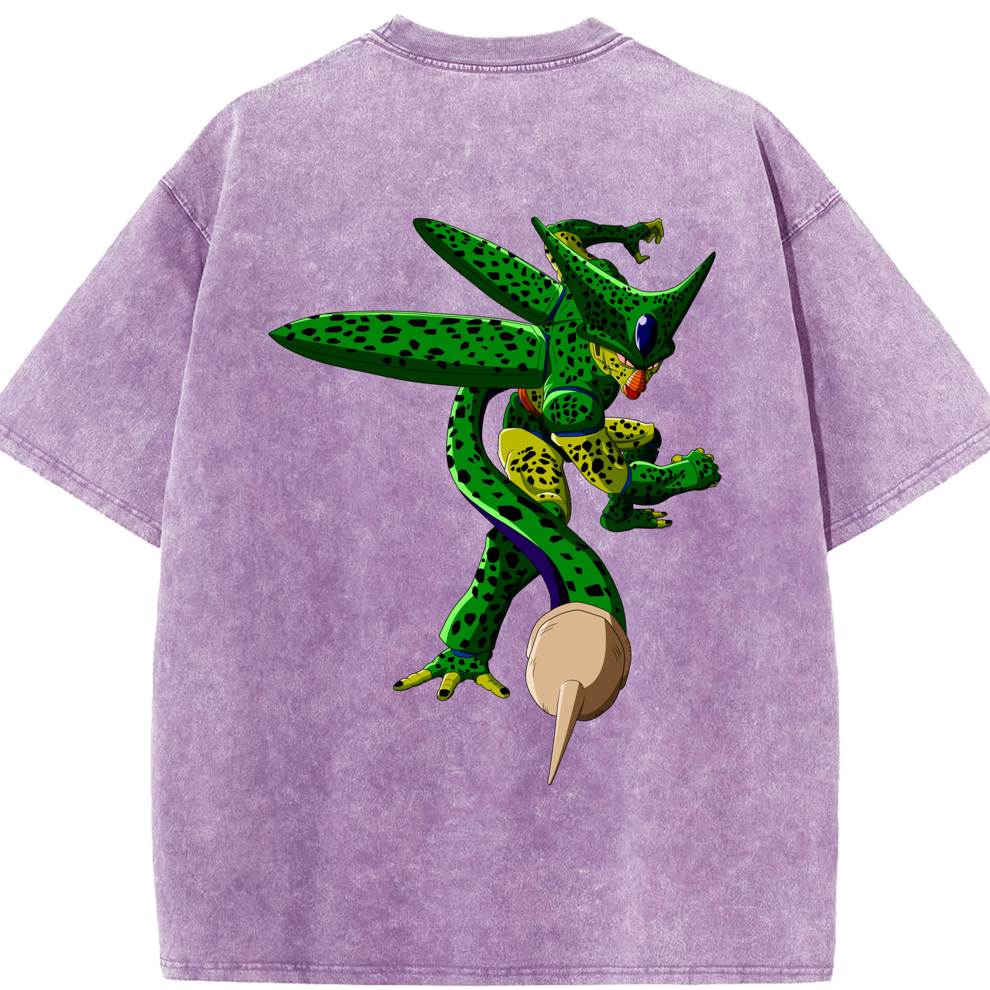 （画像用） ドラゴンボール セル DRAGON BALL Cell 綿100% ヴィンテージ風 半袖Tシャツ（背面プリント）