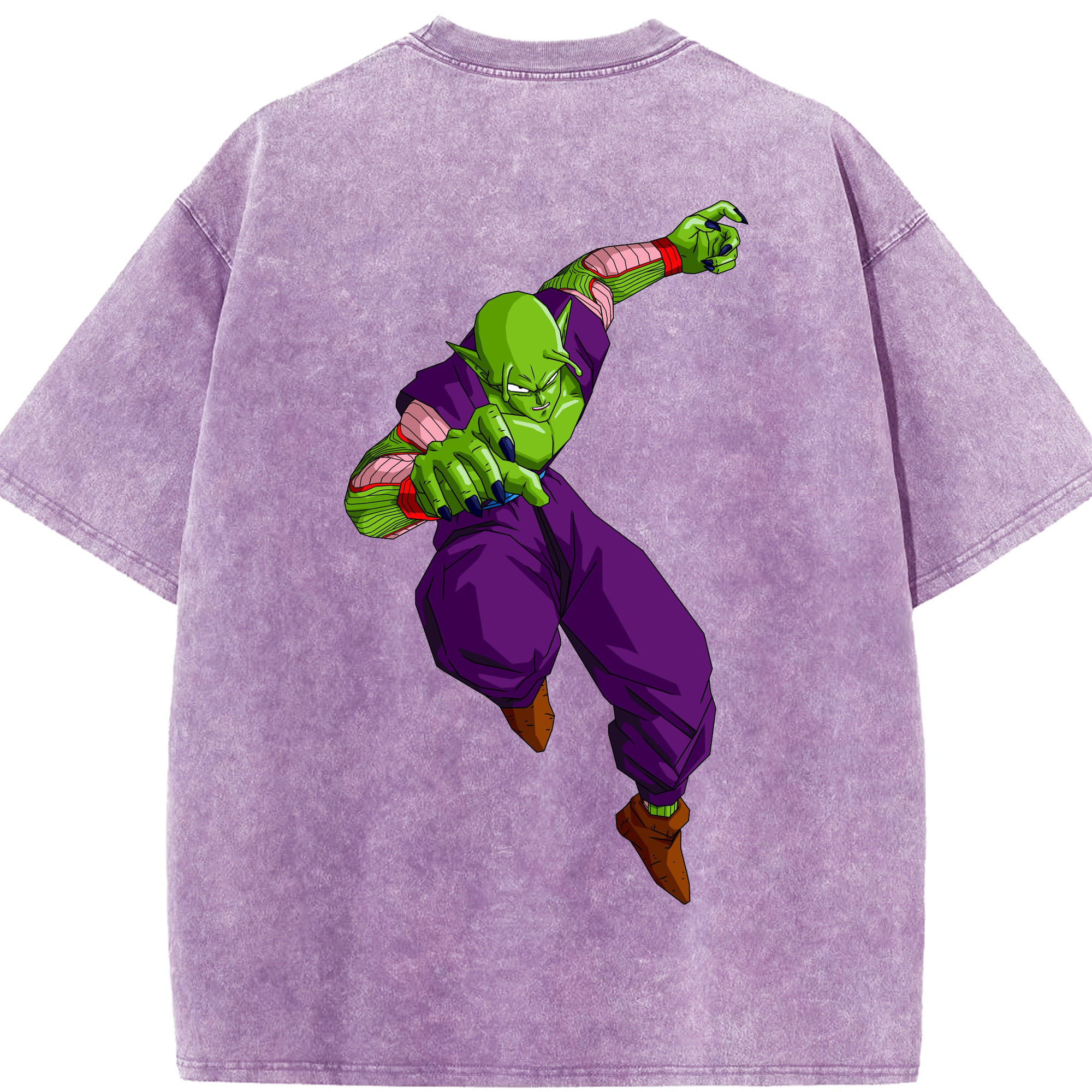 （画像用） ドラゴンボール ピッコロ DRAGON BALL Piccolo 綿100% ヴィンテージ風 半袖Tシャツ（背面プリント）