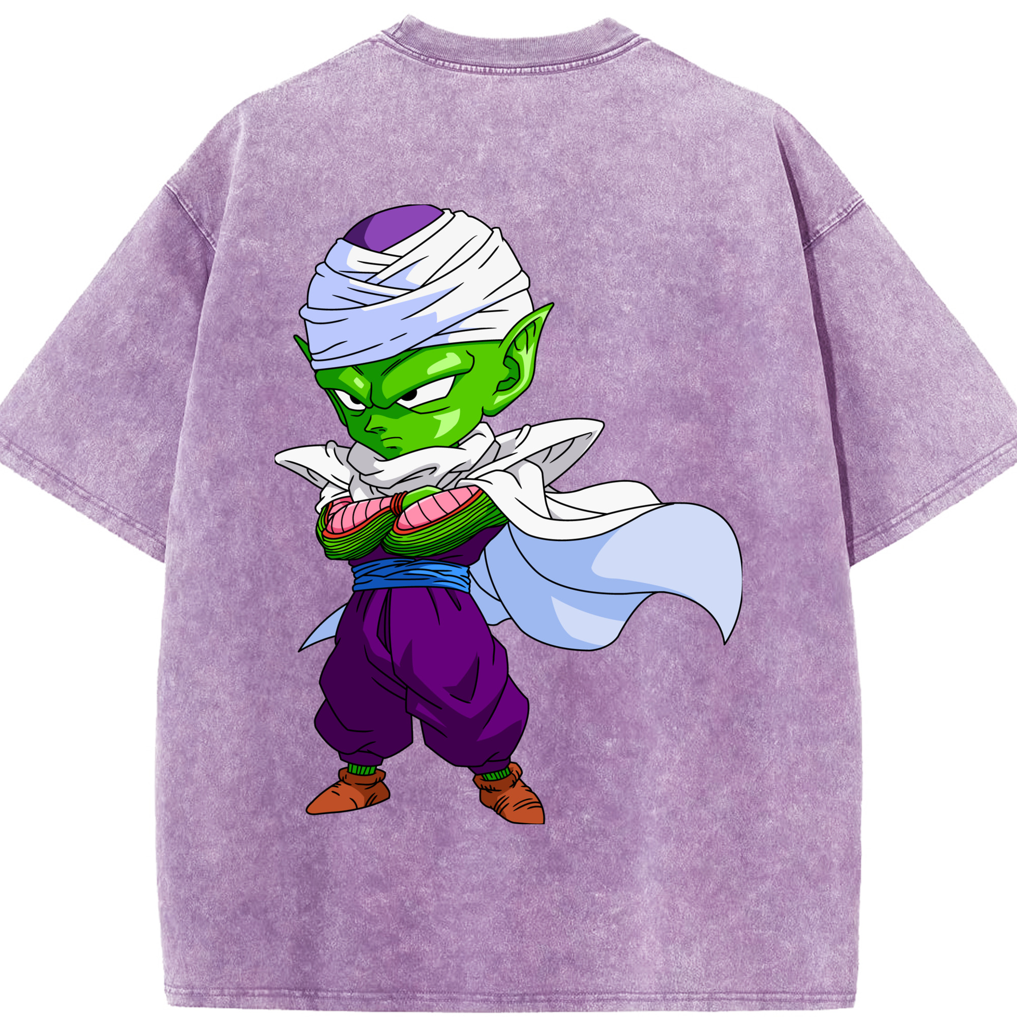 （画像用） ドラゴンボール ピッコロ DRAGON BALL Piccolo 綿100% ヴィンテージ風 半袖Tシャツ（背面プリント）