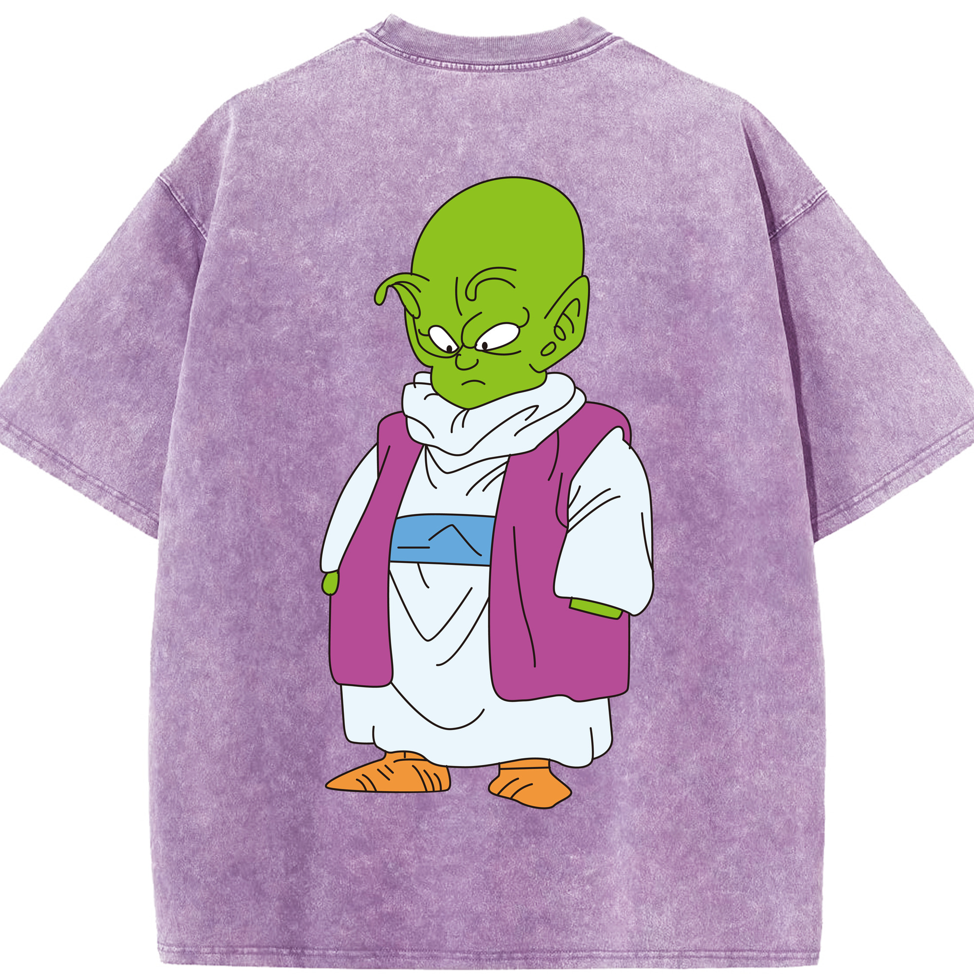 （画像用） ドラゴンボール ピッコロ DRAGON BALL Piccolo 綿100% ヴィンテージ風 半袖Tシャツ（背面プリント）