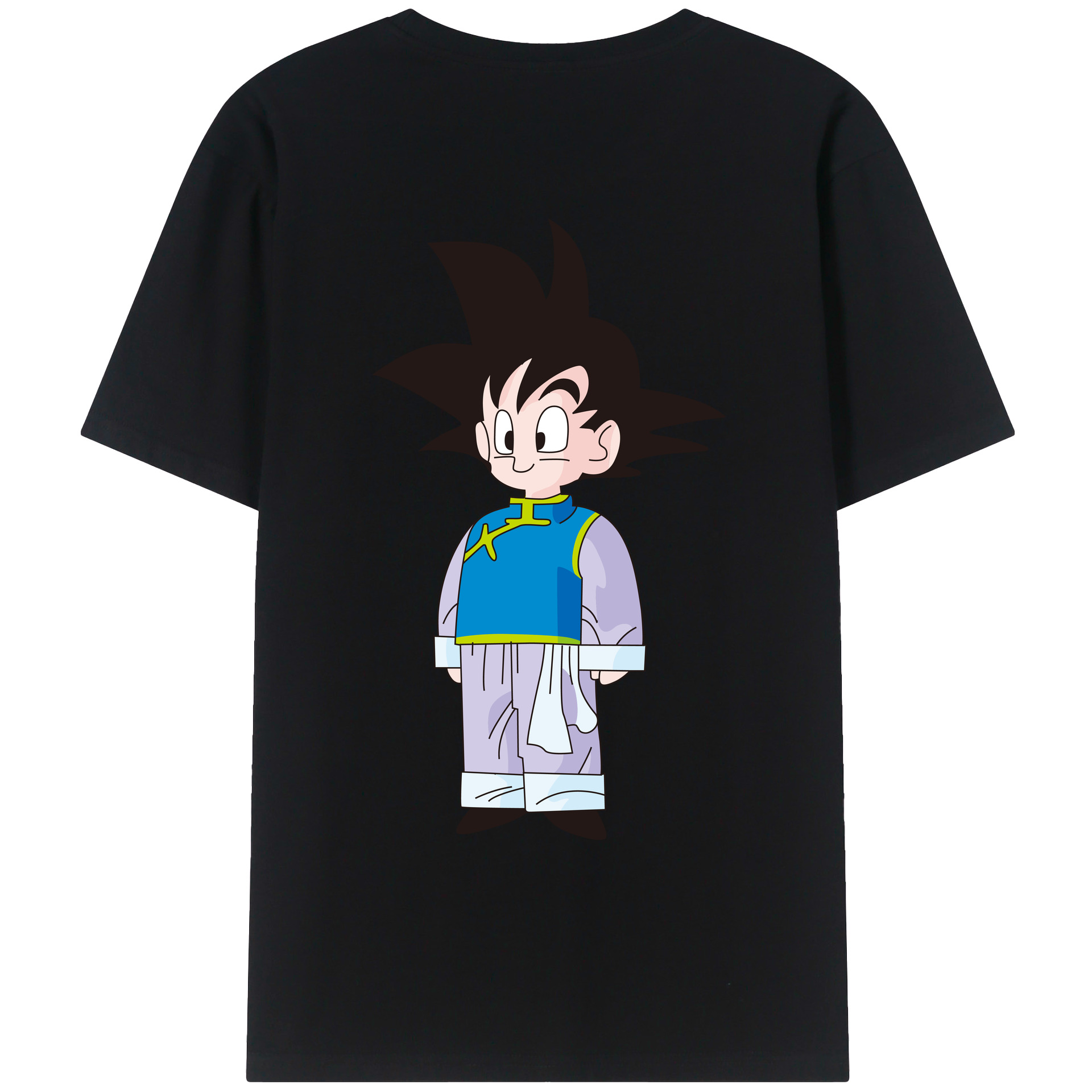 （画像用） ドラゴンボール 孫悟空（そん ごくう）Son Goku カカロット DRAGON BALL Kakarotto 綿100％ メンズ半袖Tシャツ（バックプリント） 通気性