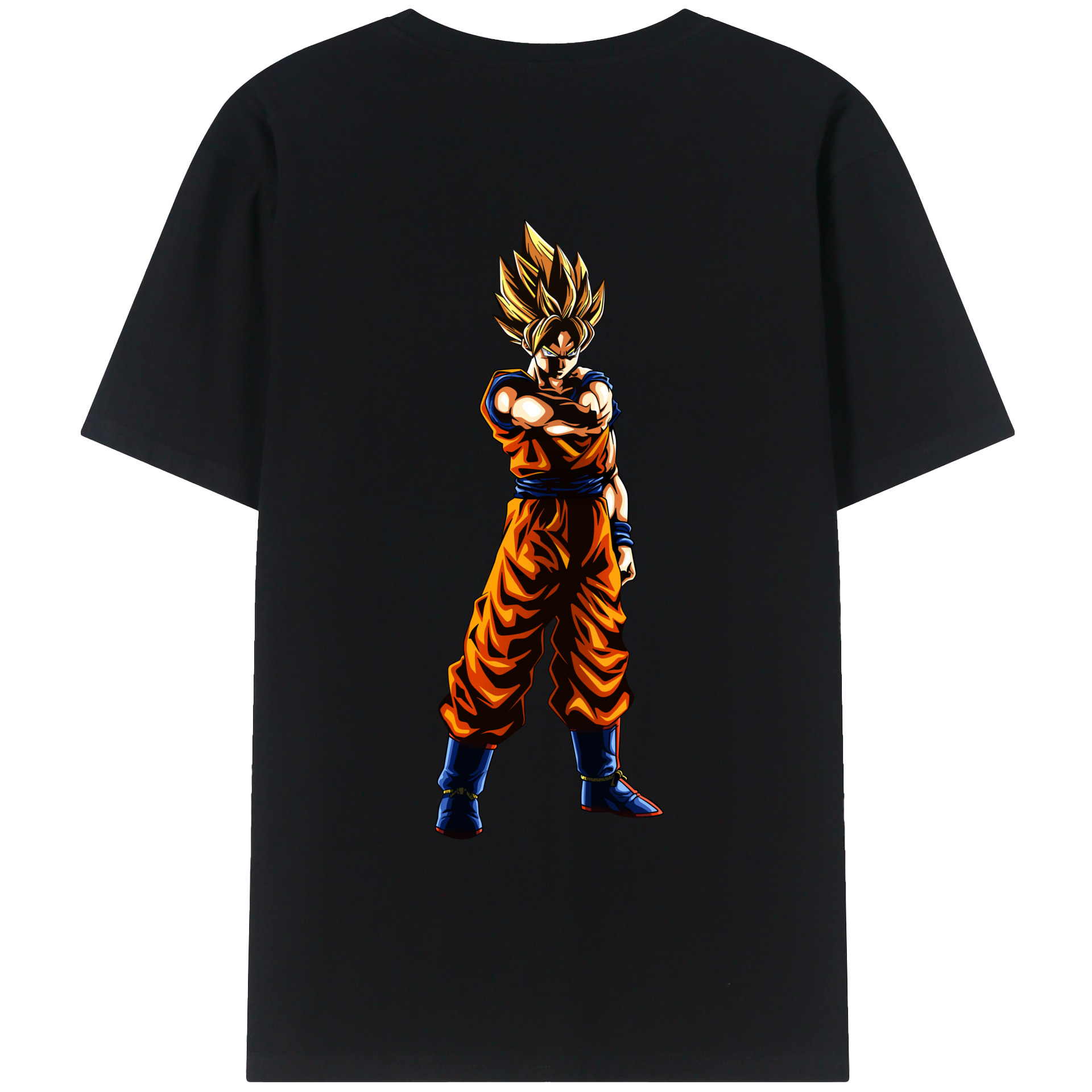 （画像用） ドラゴンボール 孫 悟飯（そんごはん）DRAGON BALL Son Gohan 綿100％ メンズ半袖Tシャツ（バックプリント） 通気性