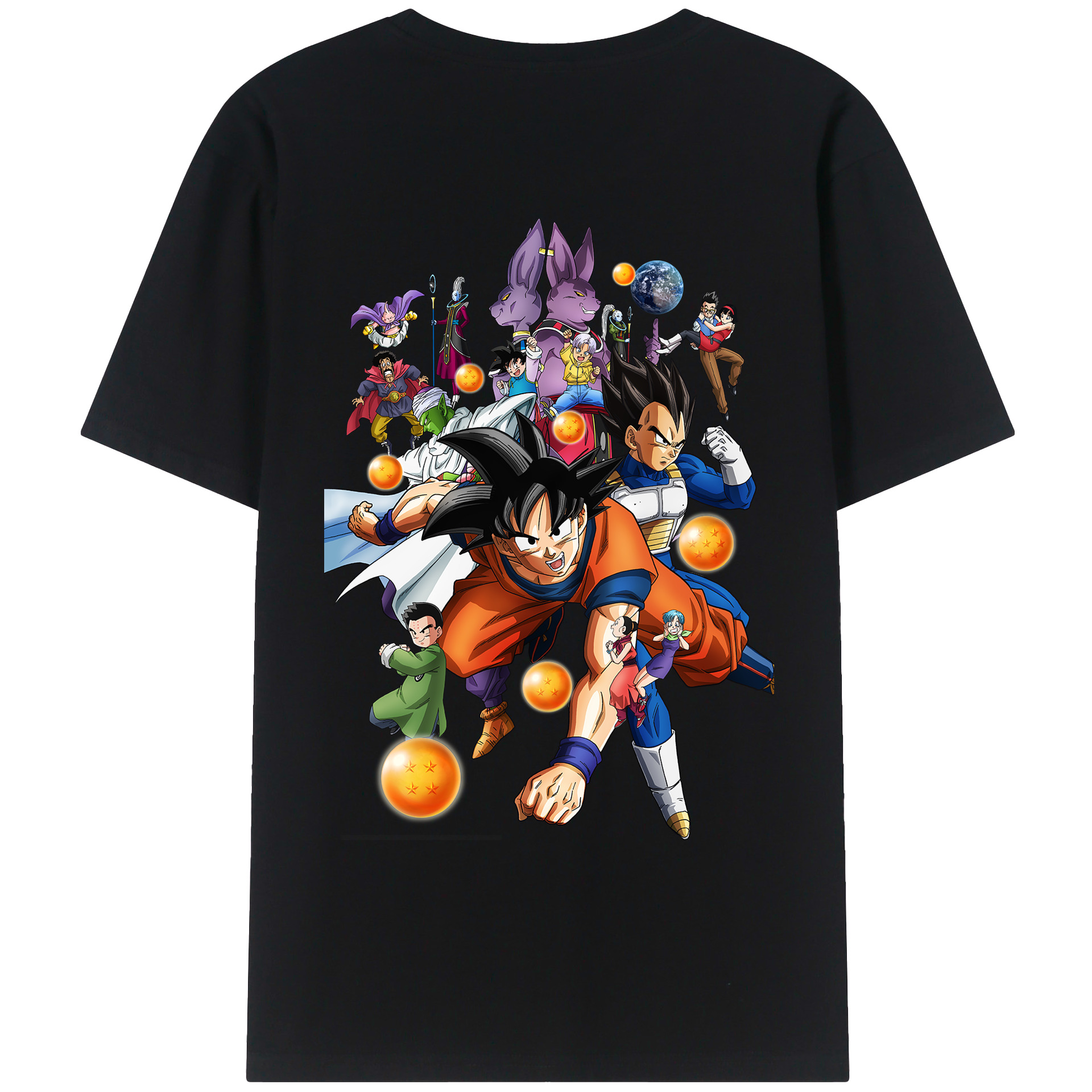 （画像用） ドラゴンボール DRAGON BALL 綿100％ メンズ半袖Tシャツ（バックプリント） 通気性