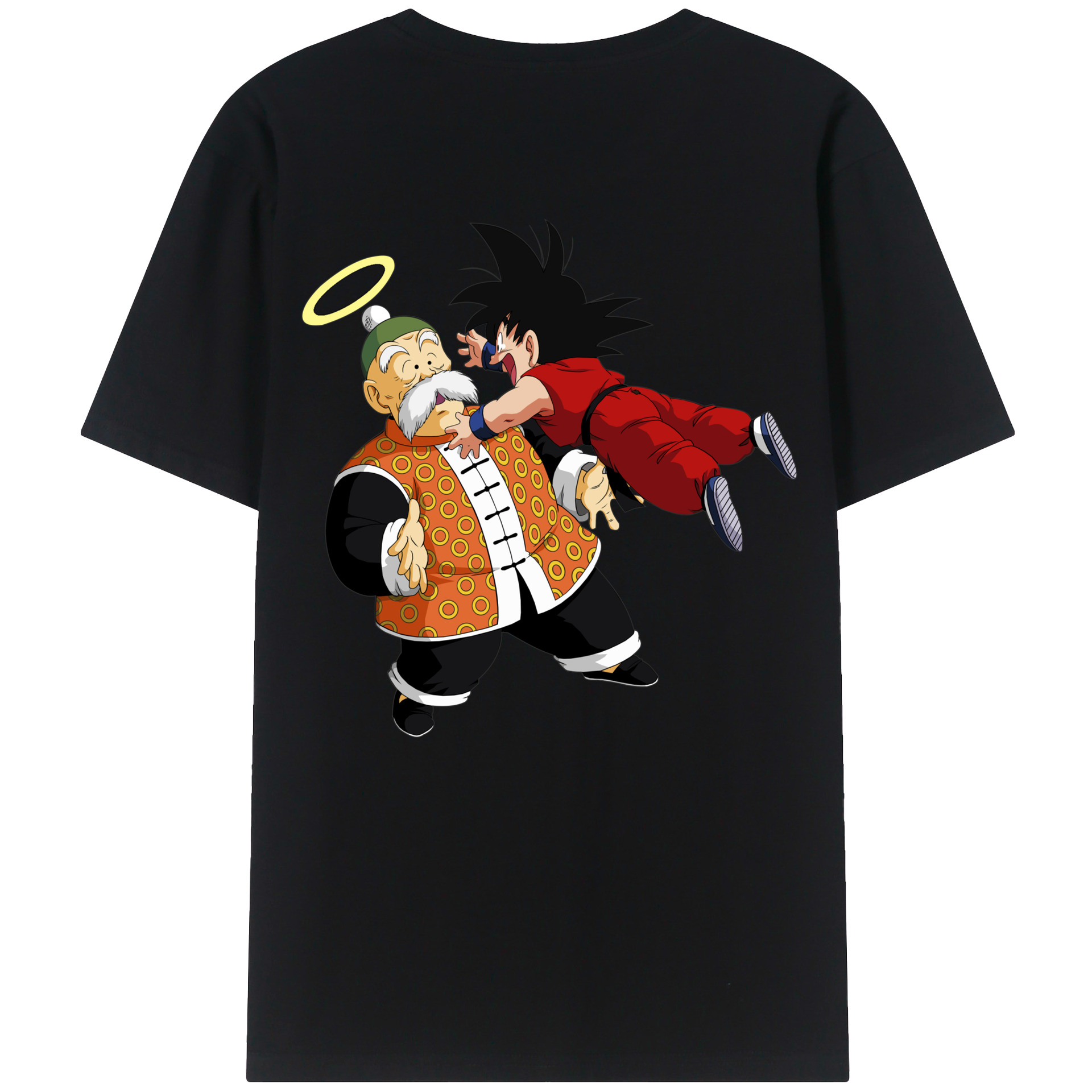 （画像用） ドラゴンボール 孫悟空（そん ごくう）Son Goku カカロット DRAGON BALL Kakarotto 綿100％ メンズ半袖Tシャツ（バックプリント） 通気性