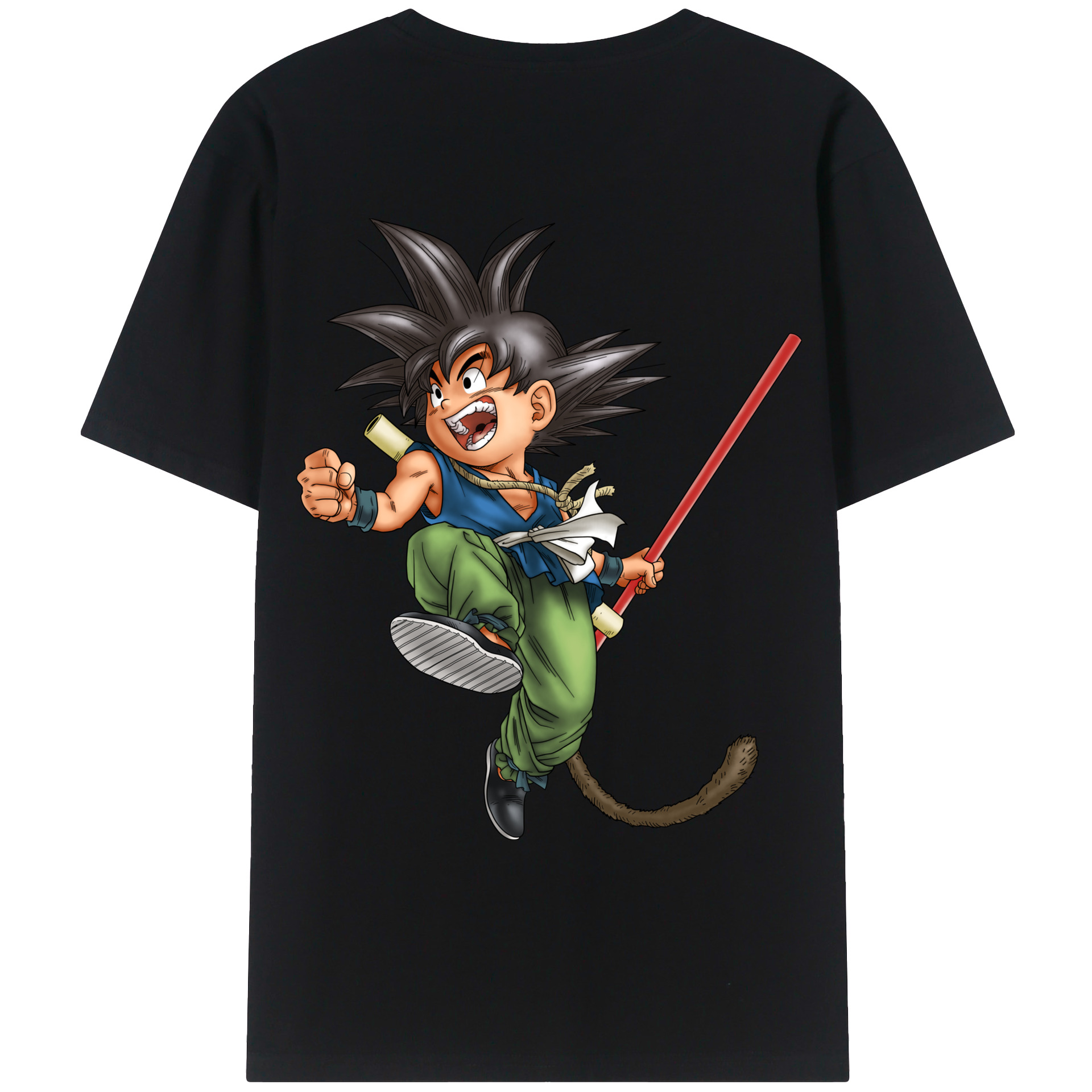 （画像用） ドラゴンボール 孫悟空（そん ごくう）Son Goku カカロット DRAGON BALL Kakarotto 綿100％ メンズ半袖Tシャツ（バックプリント） 通気性