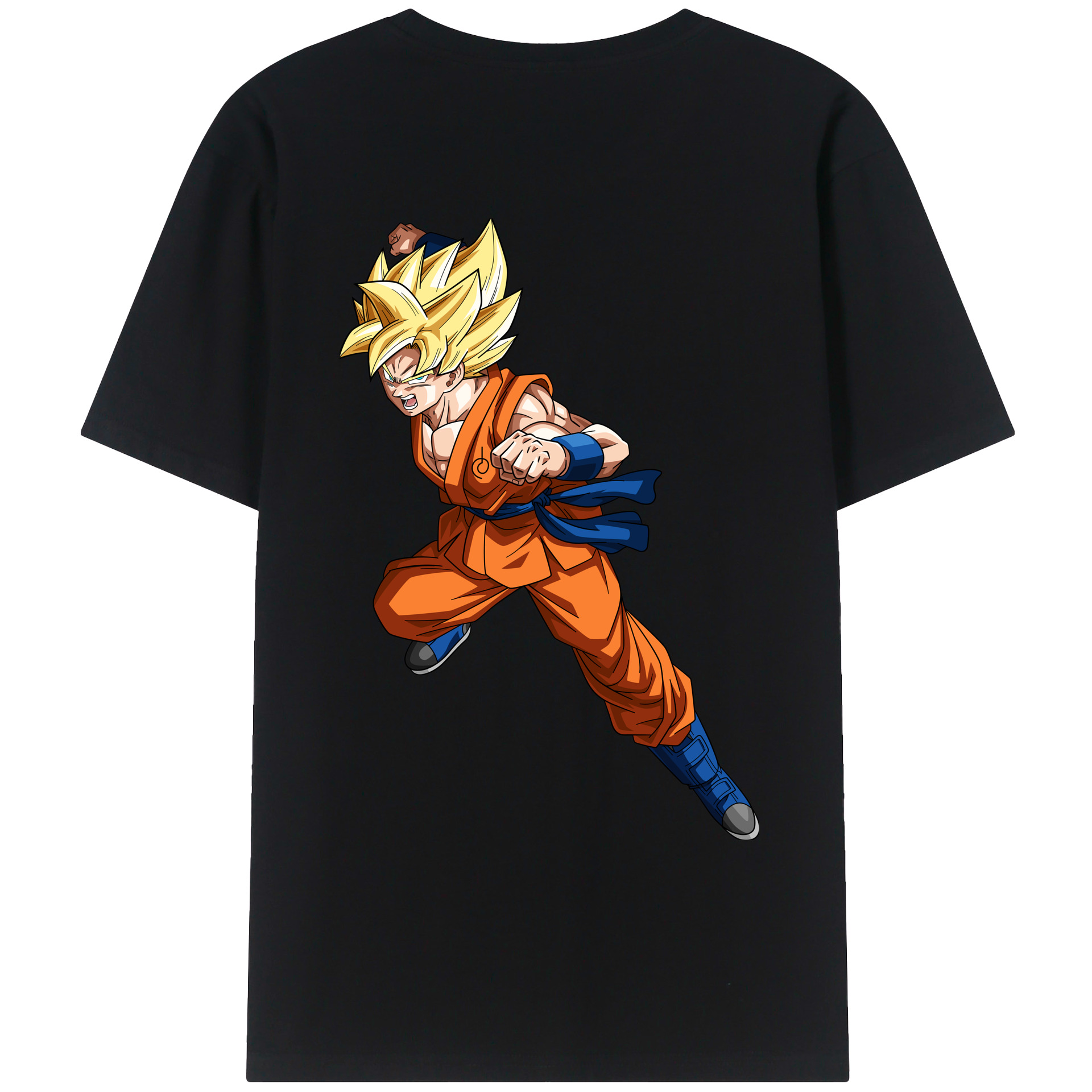 （画像用） ドラゴンボール 孫悟空（そん ごくう）Son Goku カカロット DRAGON BALL Kakarotto 綿100％ メンズ半袖Tシャツ（バックプリント） 通気性