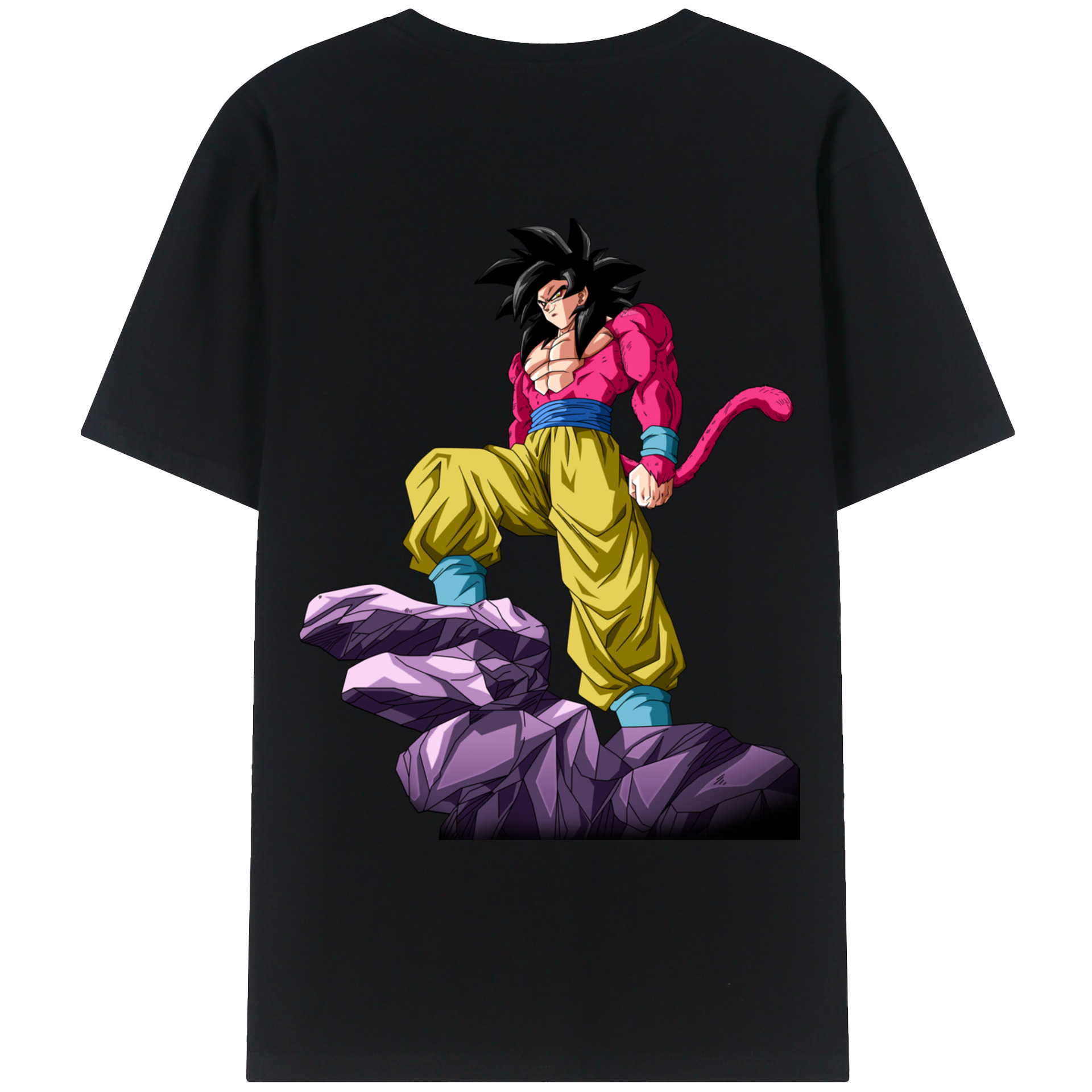 （画像用） ドラゴンボール 孫悟空（そん ごくう）Son Goku カカロット DRAGON BALL Kakarotto 綿100％ メンズ半袖Tシャツ（バックプリント） 通気性