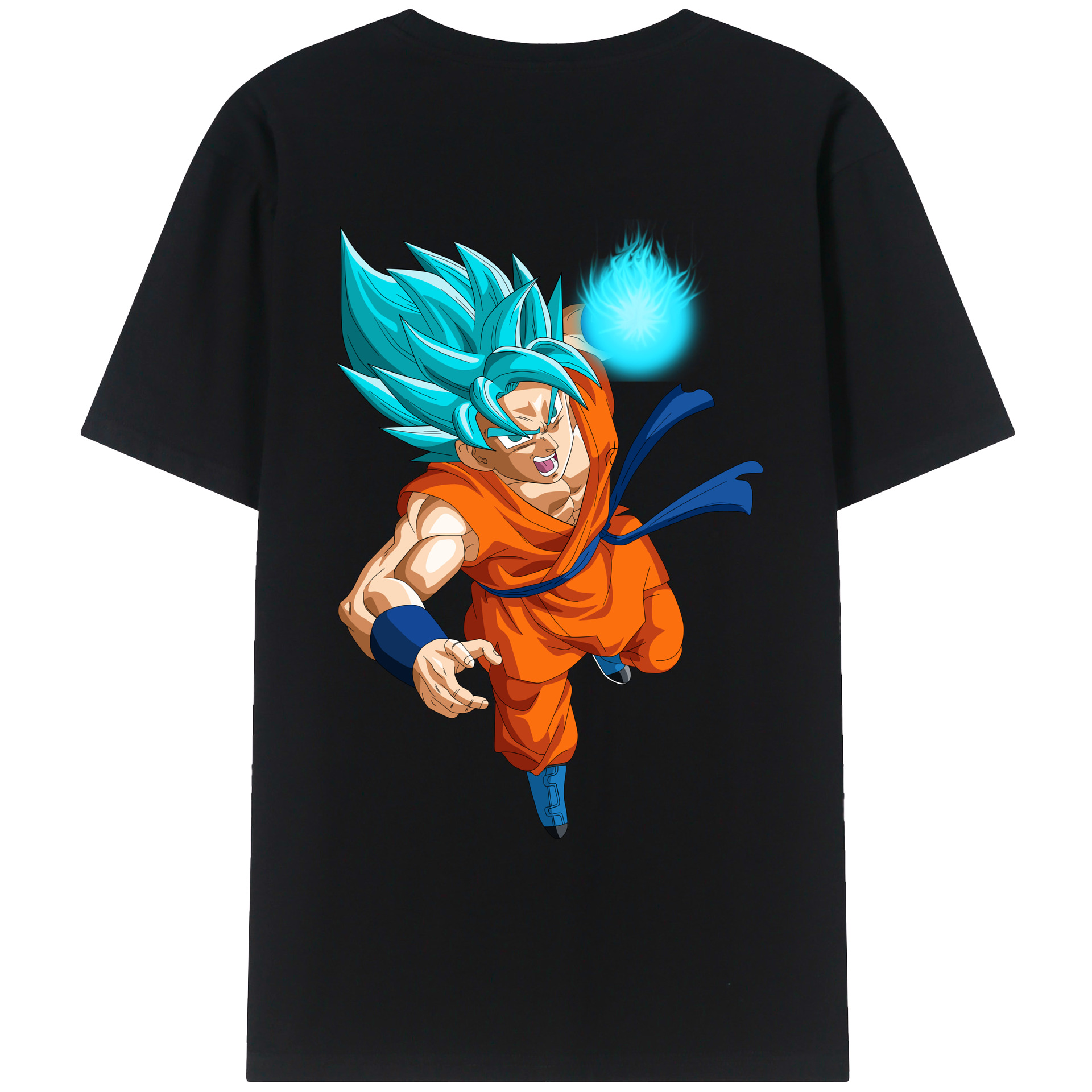 （画像用） ドラゴンボール 孫悟空（そん ごくう）Son Goku カカロット DRAGON BALL Kakarotto 綿100％ メンズ半袖Tシャツ（バックプリント） 通気性