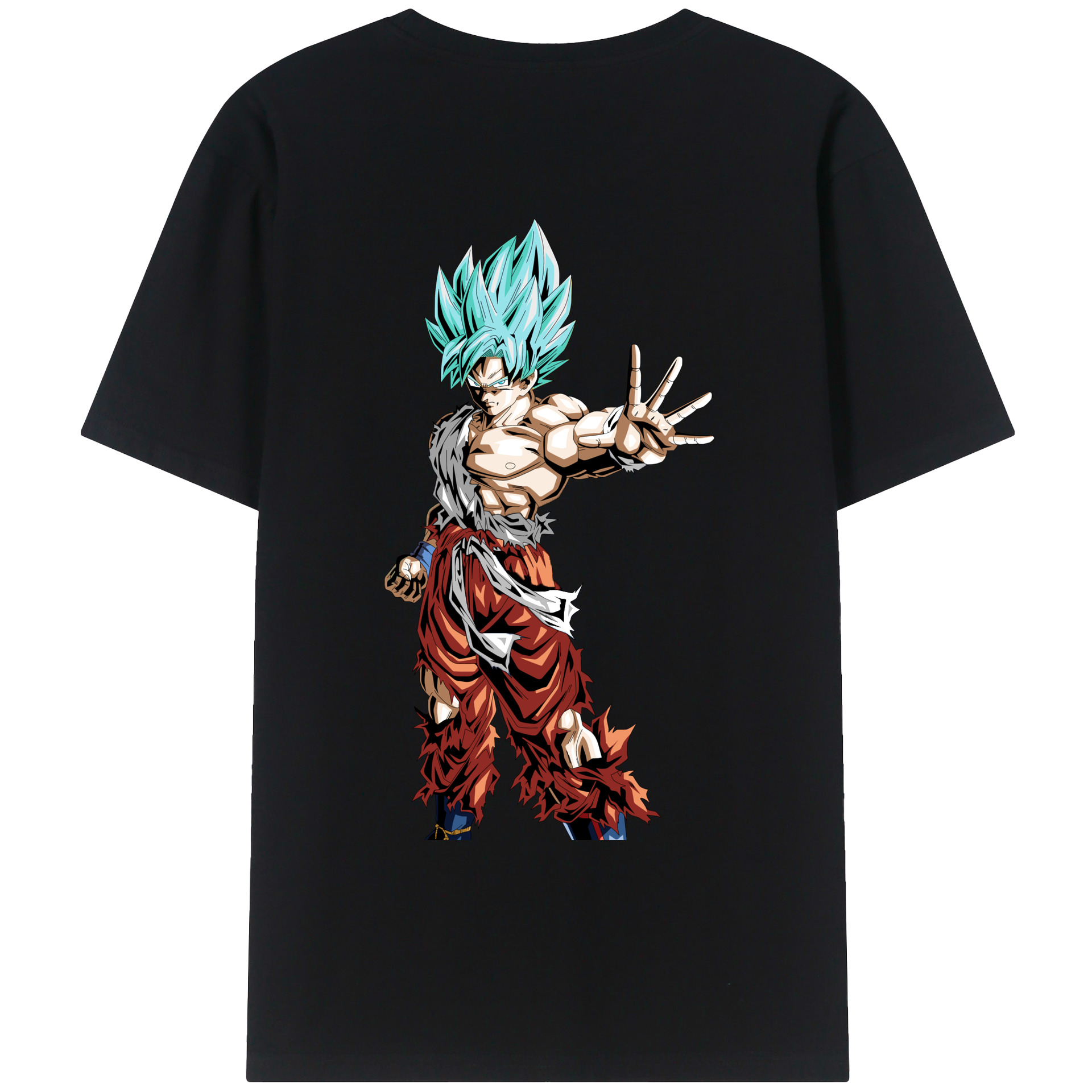 （画像用） ドラゴンボール 孫悟空（そん ごくう）Son Goku カカロット DRAGON BALL Kakarotto 綿100％ メンズ半袖Tシャツ（バックプリント） 通気性