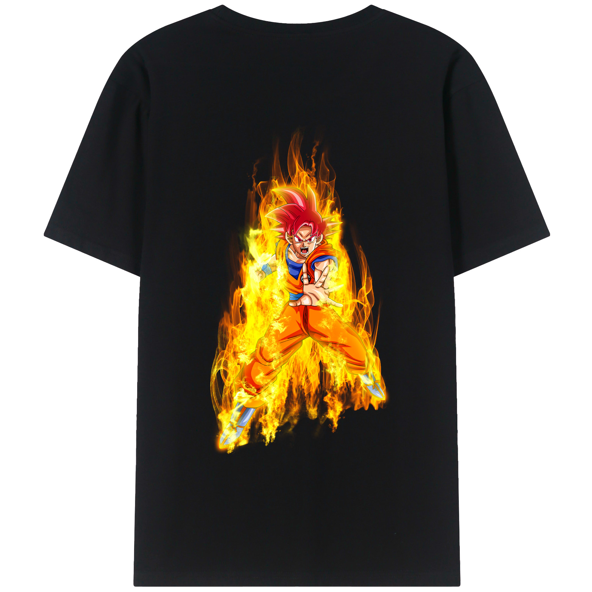 （画像用） ドラゴンボール 孫悟空（そん ごくう）Son Goku カカロット DRAGON BALL Kakarotto 綿100％ メンズ半袖Tシャツ（バックプリント） 通気性