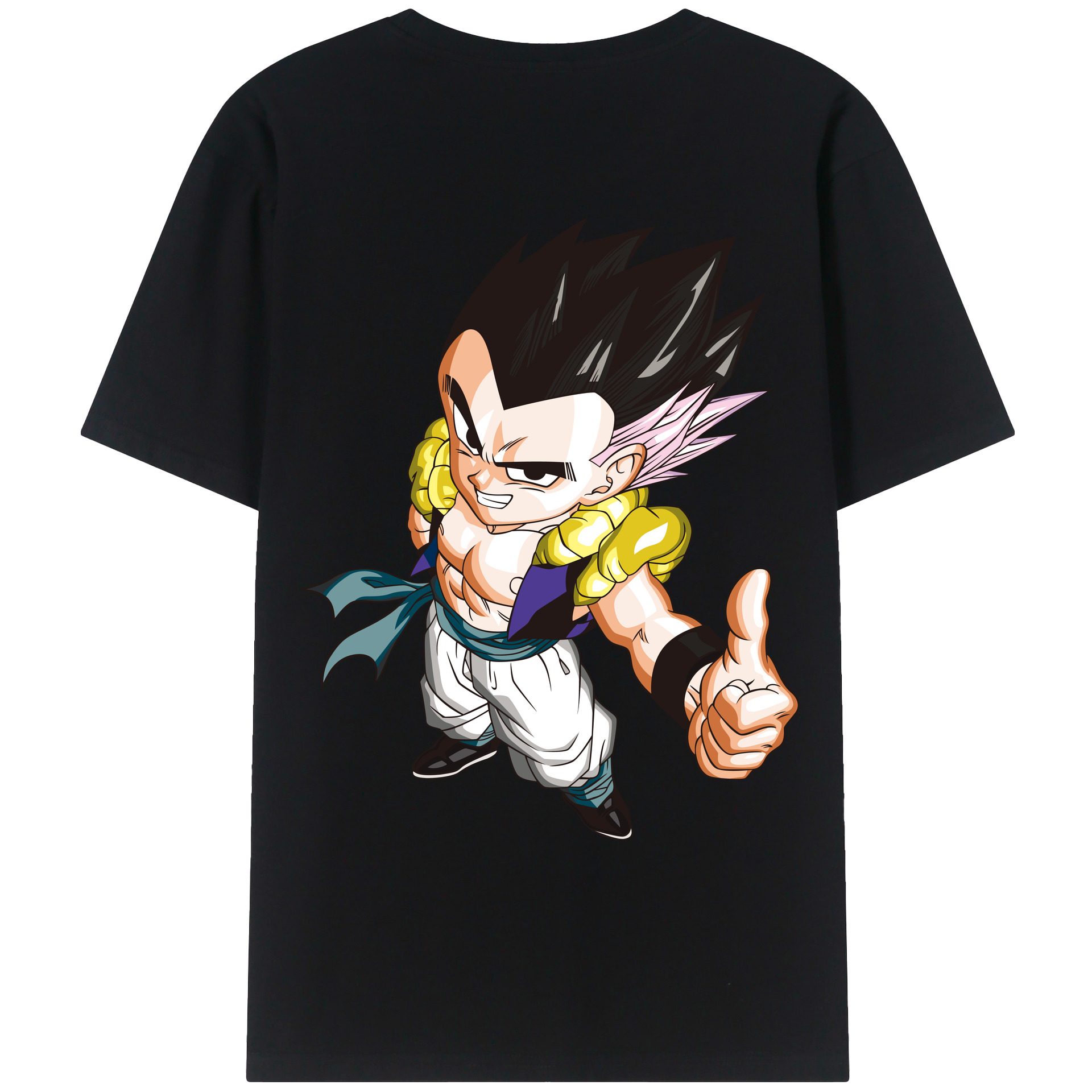 （画像用） ドラゴンボール ベジータ四世（Bejīta Yonsei）DRAGON BALL Vegeta IV 綿100％ メンズ半袖Tシャツ（バックプリント） 通気性