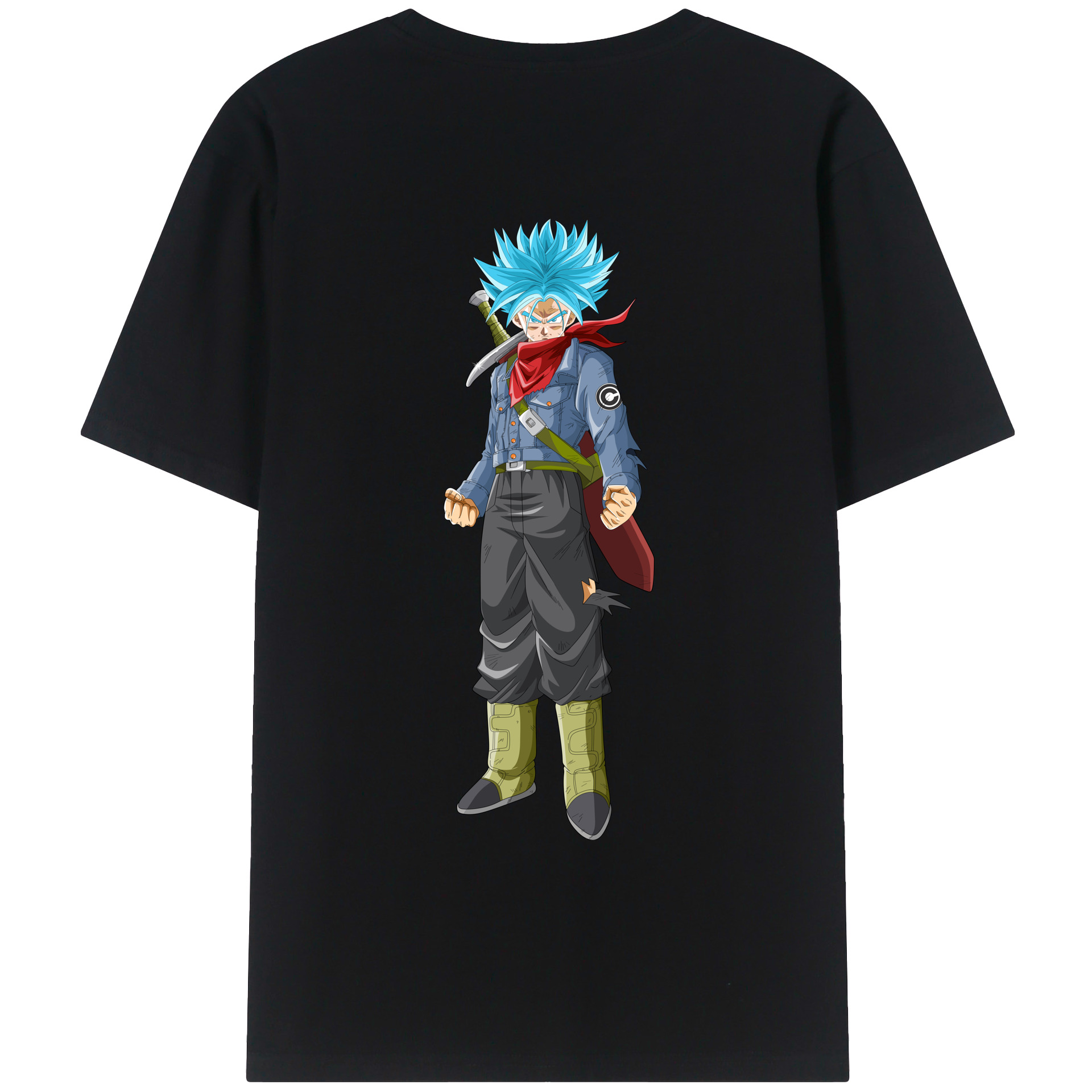 （画像用） ドラゴンボール トランクス（Torankusu）DRAGON BALL Trunks 綿100％ メンズ半袖Tシャツ（バックプリント） 通気性