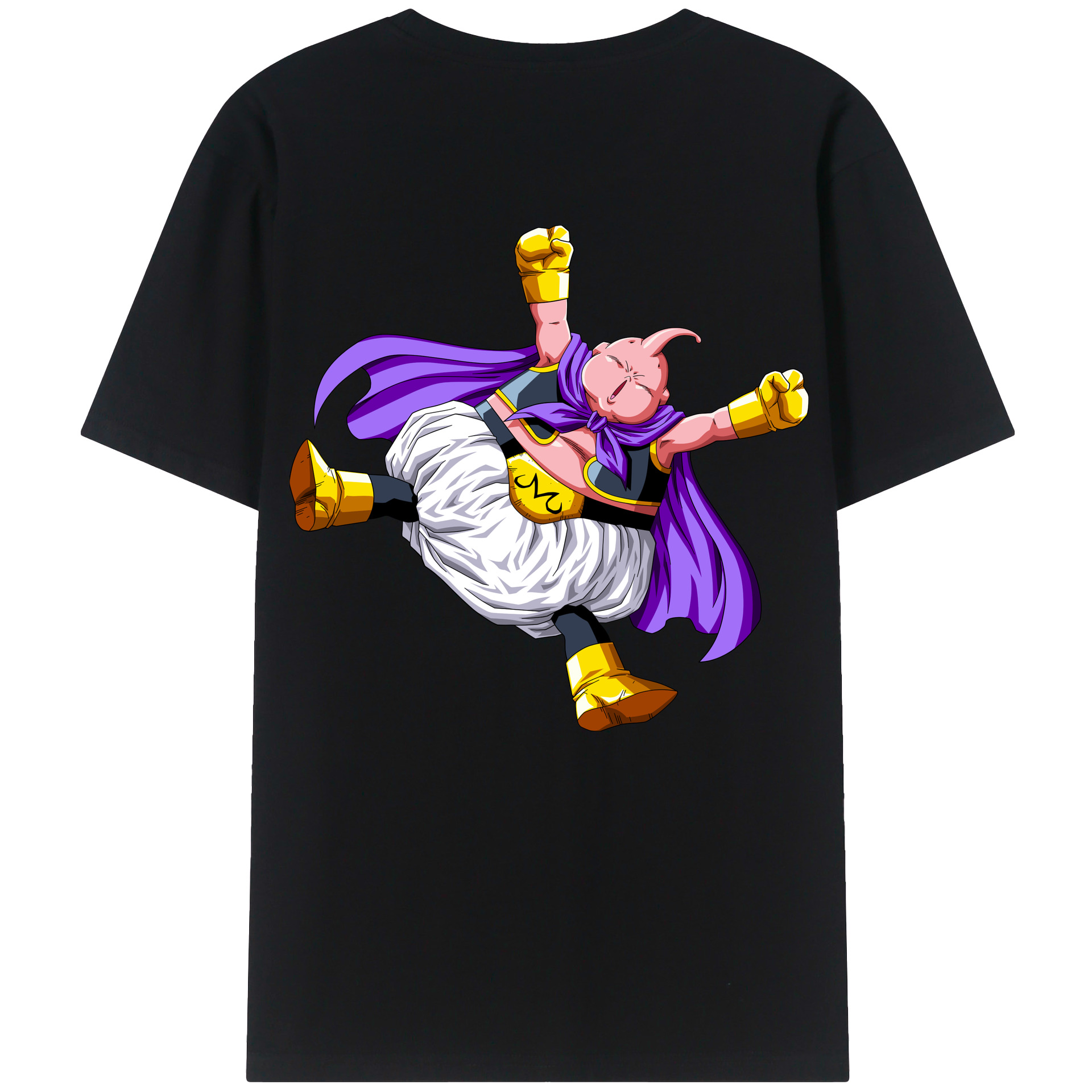 （画像用） ドラゴンボール 魔人ブウ DRAGON BALL Majin Buu 綿100％ メンズ半袖Tシャツ（バックプリント） 通気性