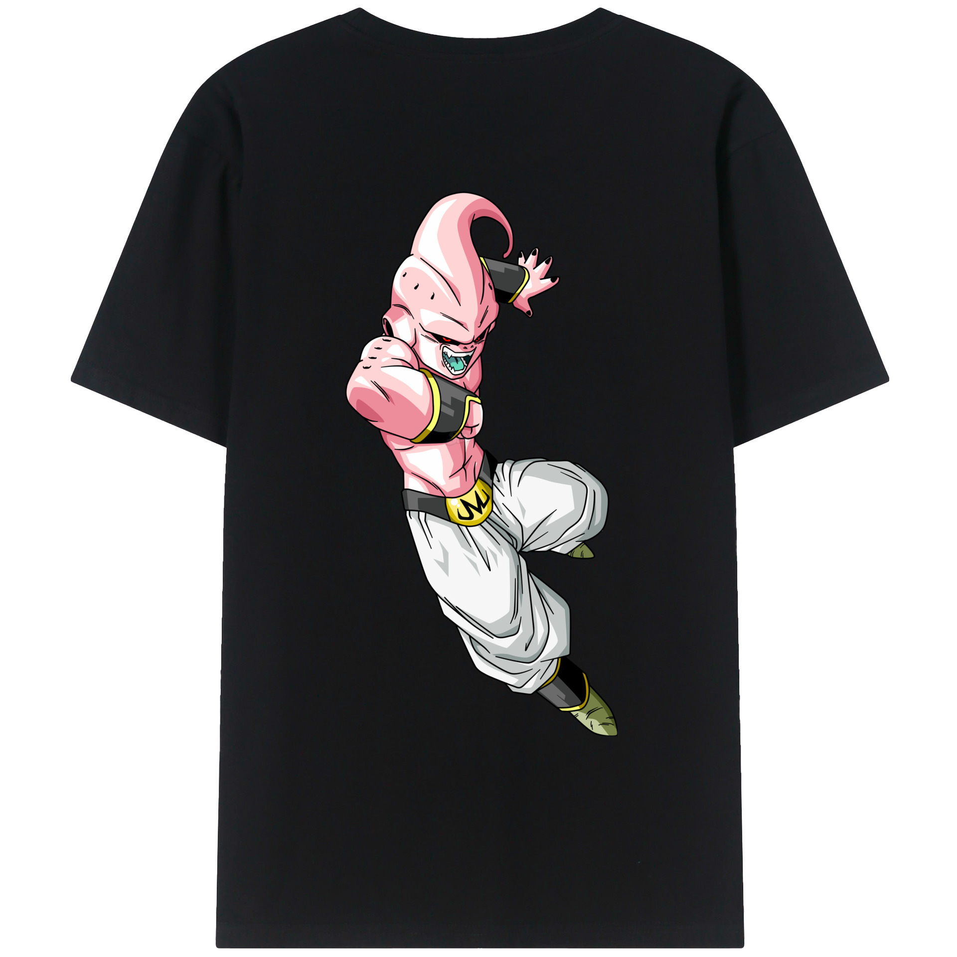 （画像用） ドラゴンボール 魔人ブウ DRAGON BALL Majin Buu 綿100％ メンズ半袖Tシャツ（バックプリント） 通気性