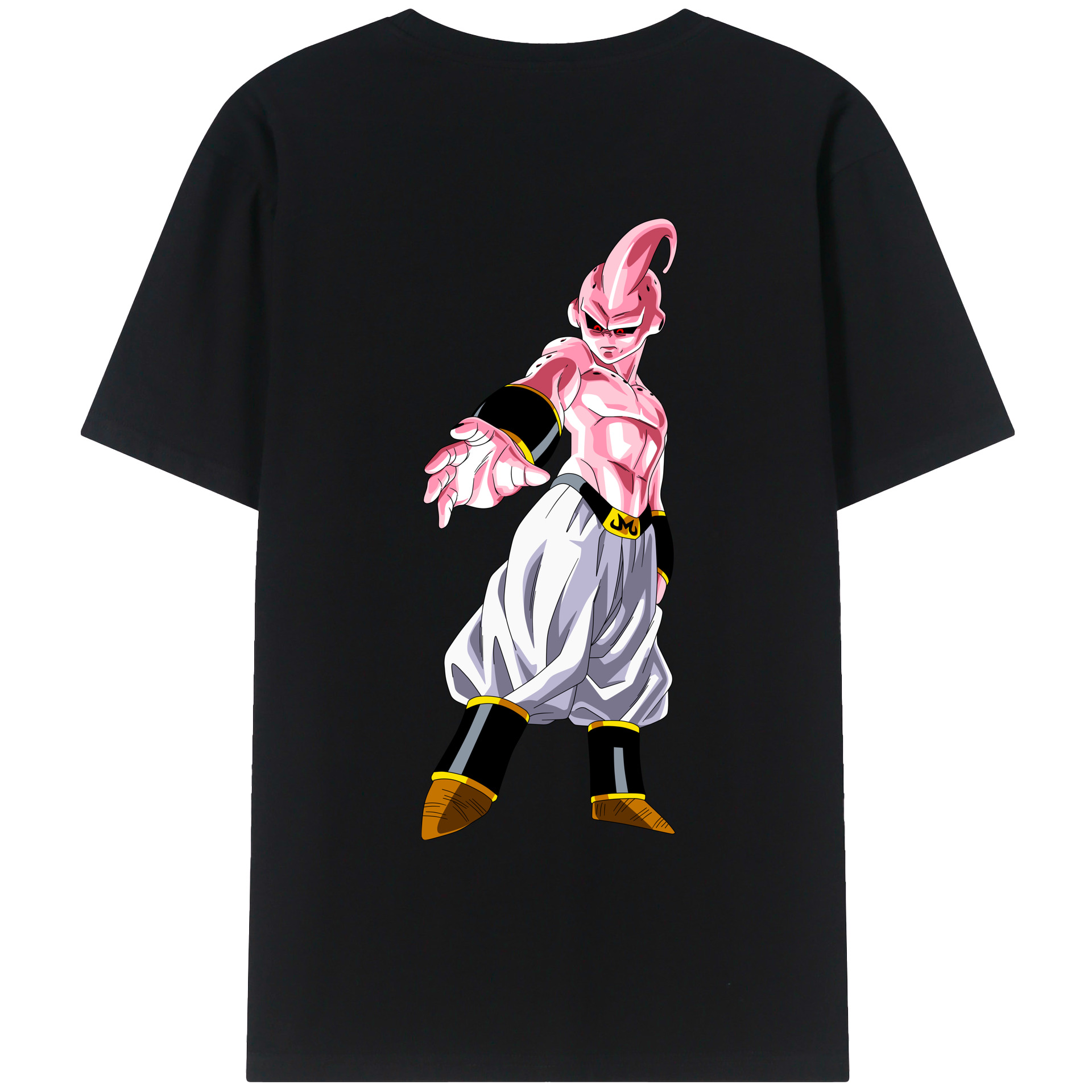 （画像用） ドラゴンボール 魔人ブウ DRAGON BALL Majin Buu 綿100％ メンズ半袖Tシャツ（バックプリント） 通気性
