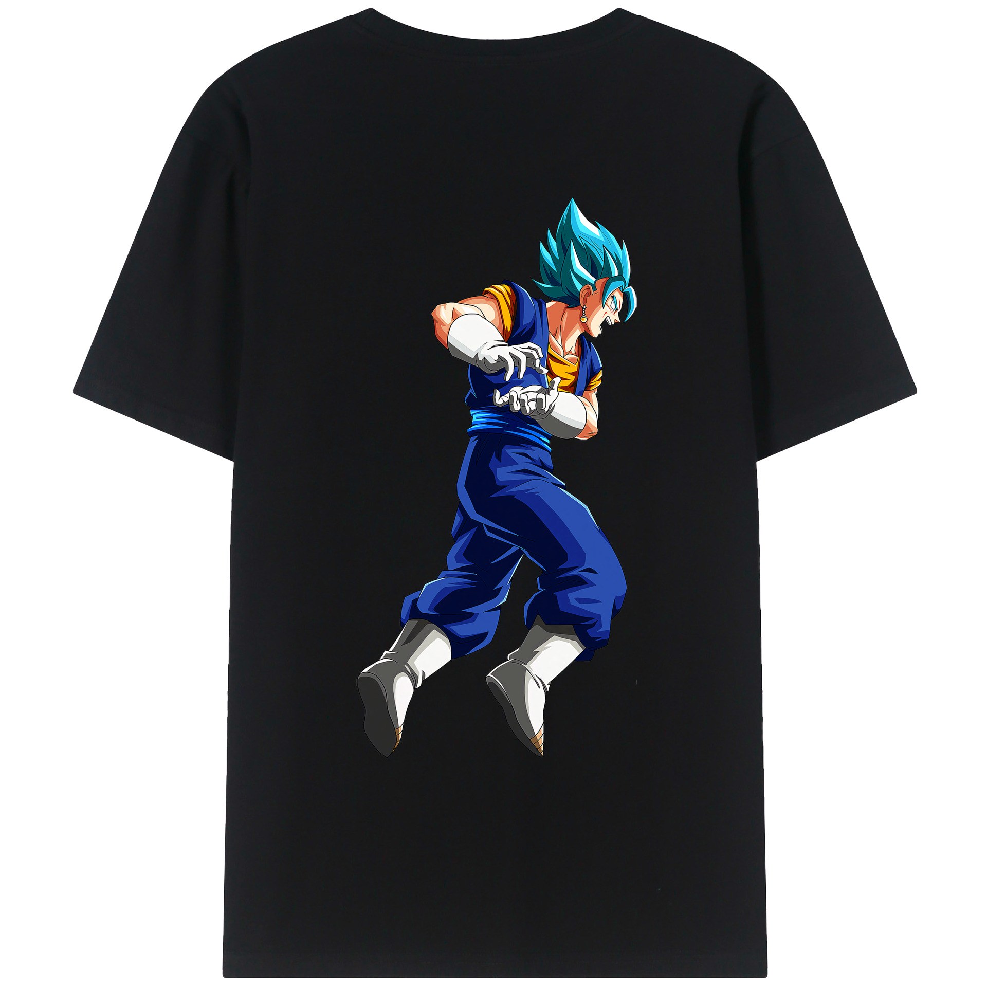 （画像用） ドラゴンボール ベジット DRAGON BALL Vegetto 綿100％ メンズ半袖Tシャツ（バックプリント） 通気性