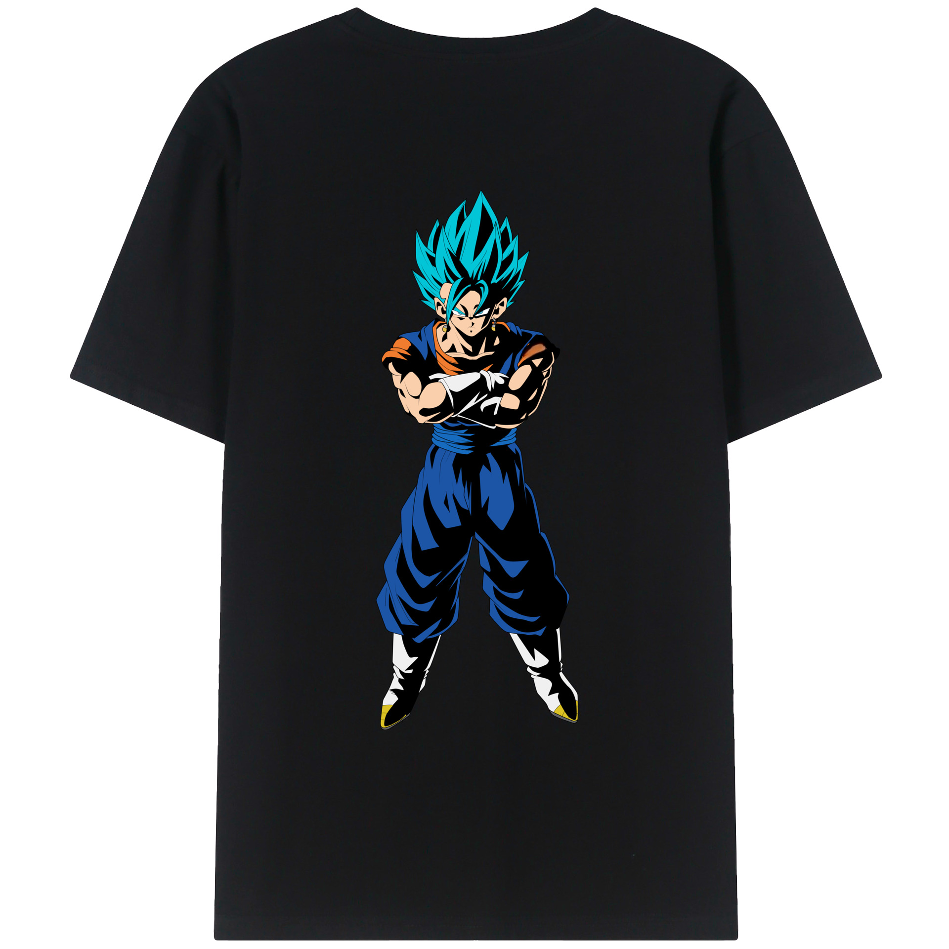 （画像用） ドラゴンボール ベジット DRAGON BALL Vegetto 綿100％ メンズ半袖Tシャツ（バックプリント） 通気性