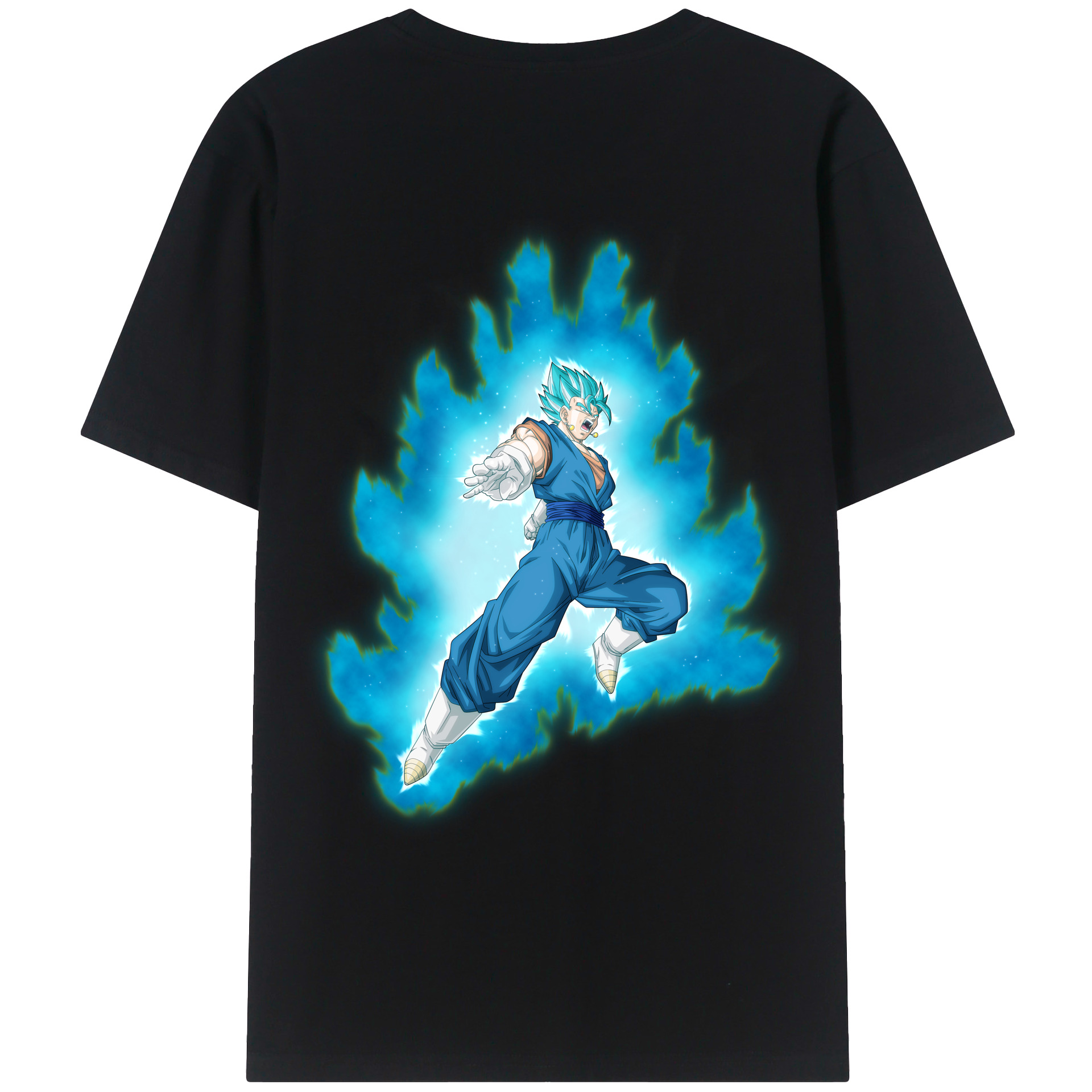 （画像用） ドラゴンボール ベジット DRAGON BALL Vegetto 綿100％ メンズ半袖Tシャツ（バックプリント） 通気性