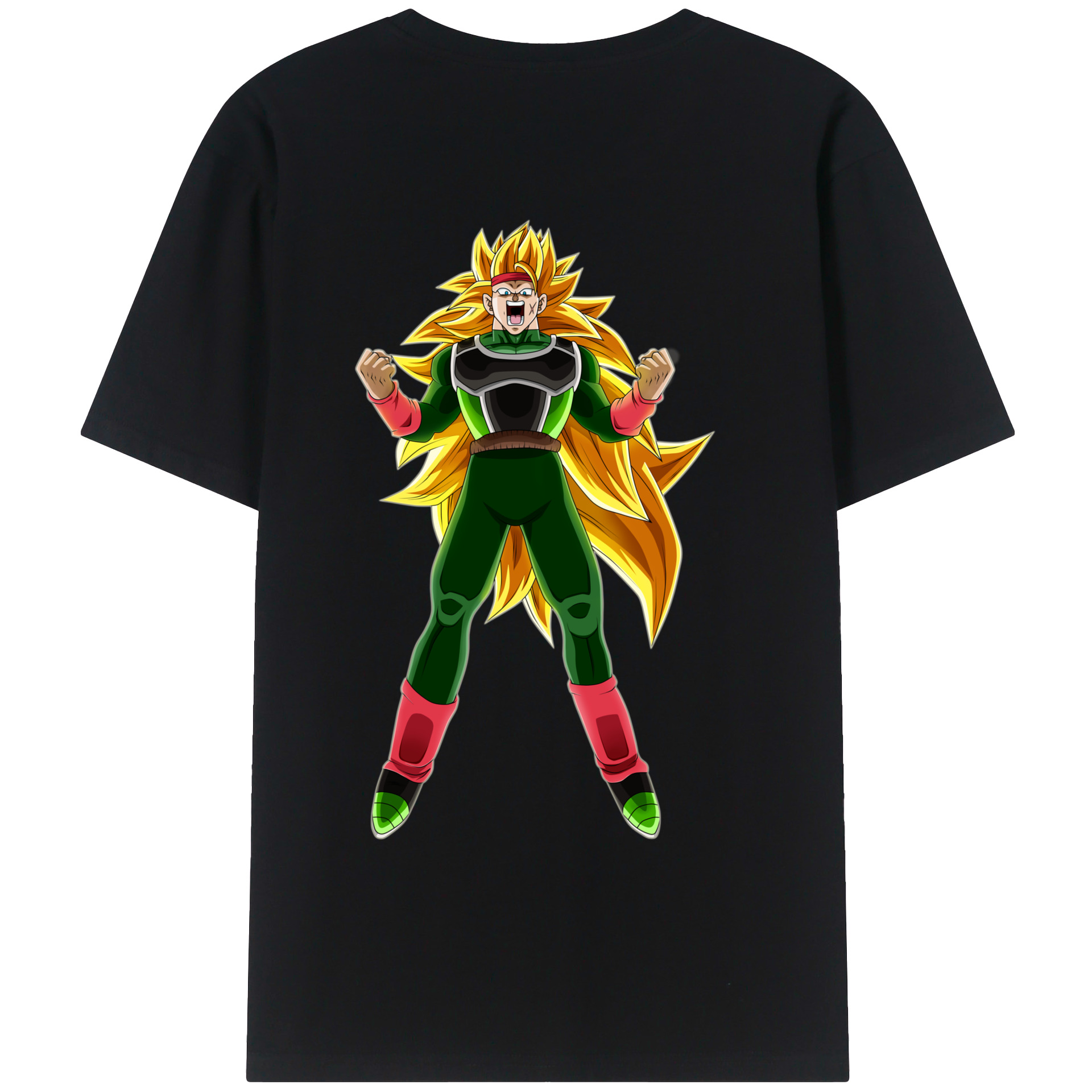 （画像用） ドラゴンボール ブロリー DRAGON BALL Broli 綿100％ メンズ半袖Tシャツ（バックプリント） 通気性