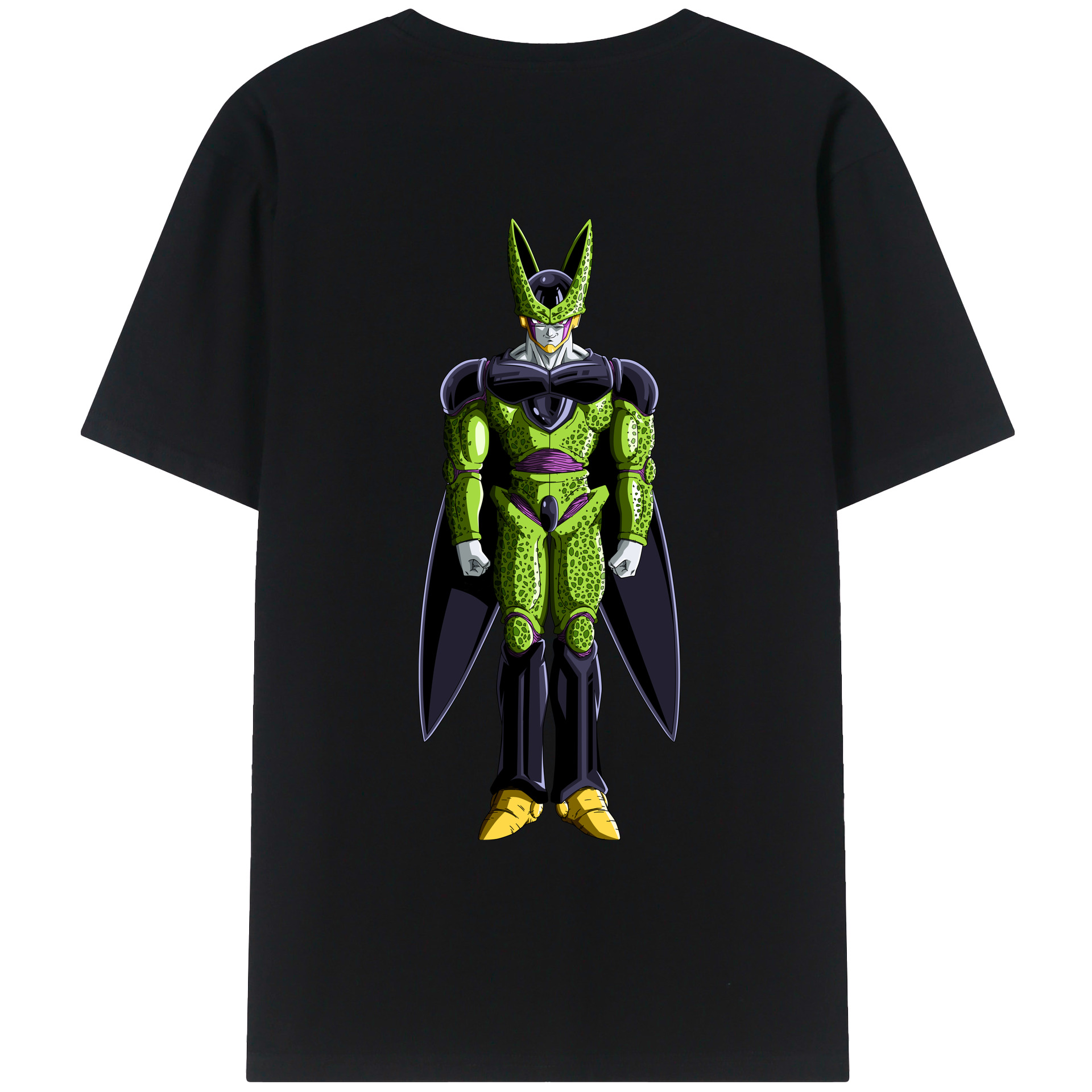 （画像用） ドラゴンボール セル DRAGON BALL Cell 綿100％ メンズ半袖Tシャツ（バックプリント） 通気性