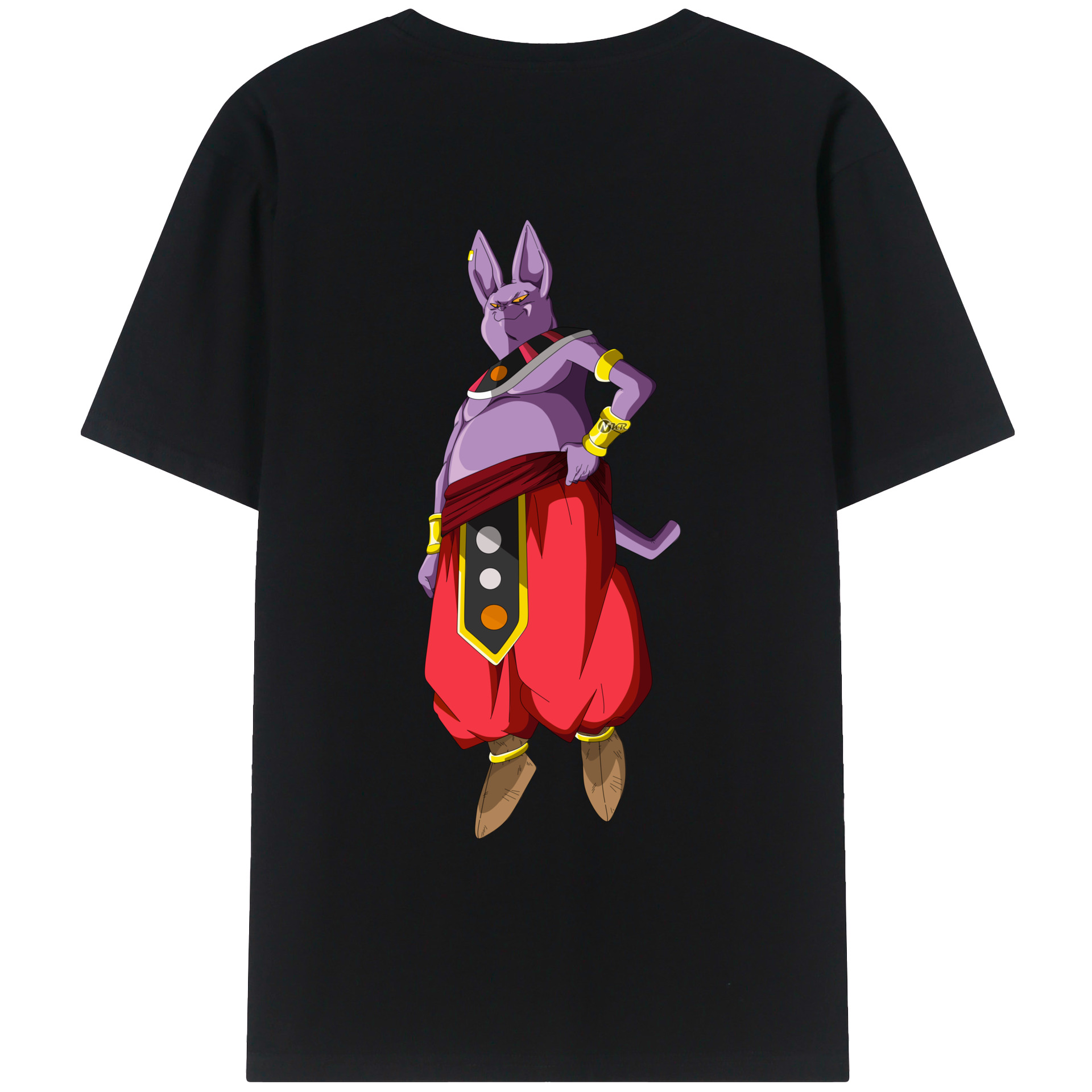 （画像用） ドラゴンボール シャンパ DRAGON BALL Champa 綿100％ メンズ半袖Tシャツ（バックプリント） 通気性