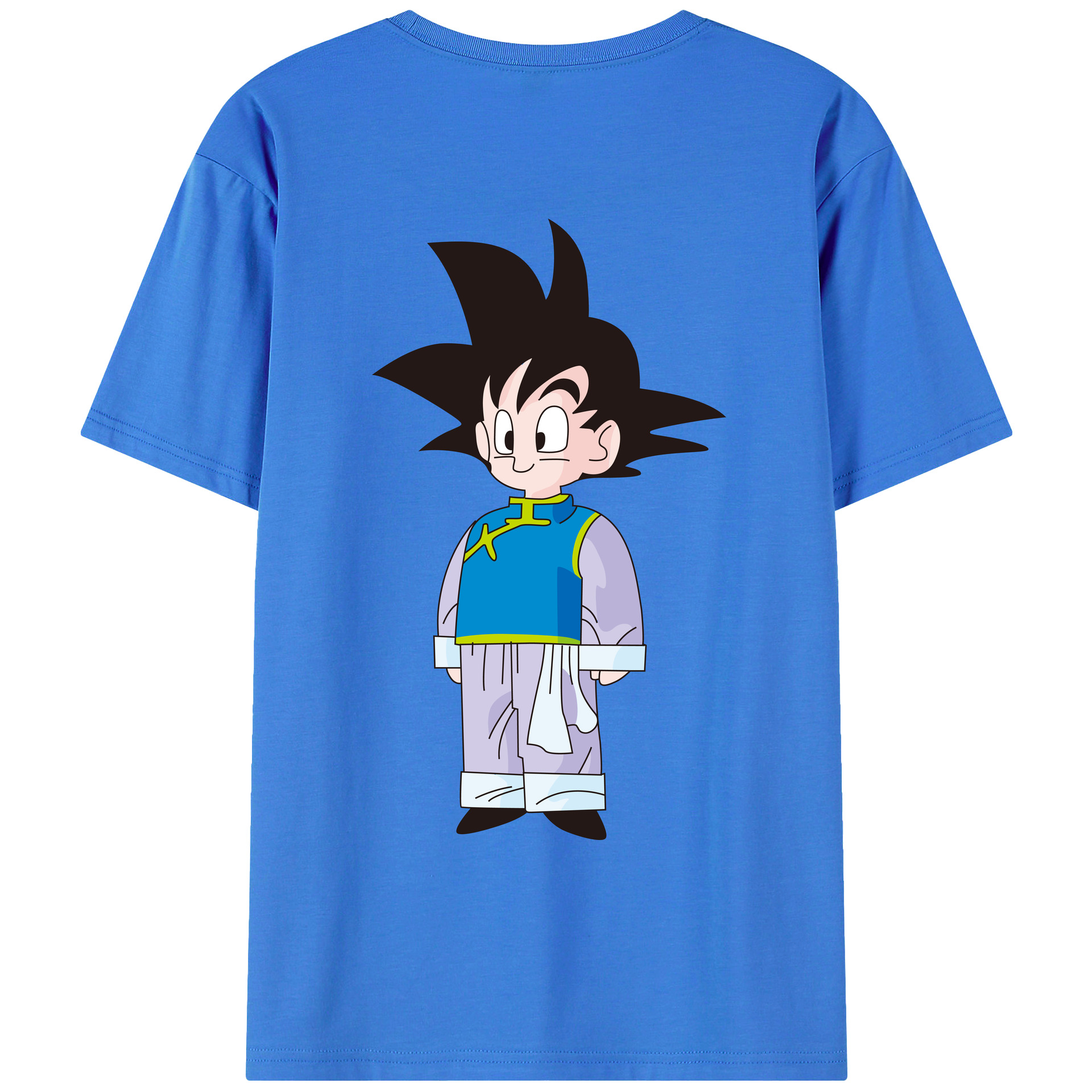（画像用） ドラゴンボール 孫悟空（そん ごくう）Son Goku カカロット DRAGON BALL Kakarotto 綿100％ メンズ半袖Tシャツ（バックプリント） 通気性