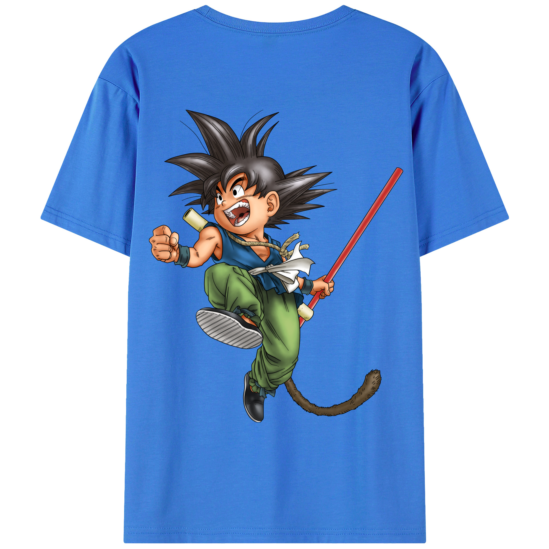 （画像用） ドラゴンボール 孫悟空（そん ごくう）Son Goku カカロット DRAGON BALL Kakarotto 綿100％ メンズ半袖Tシャツ（バックプリント） 通気性