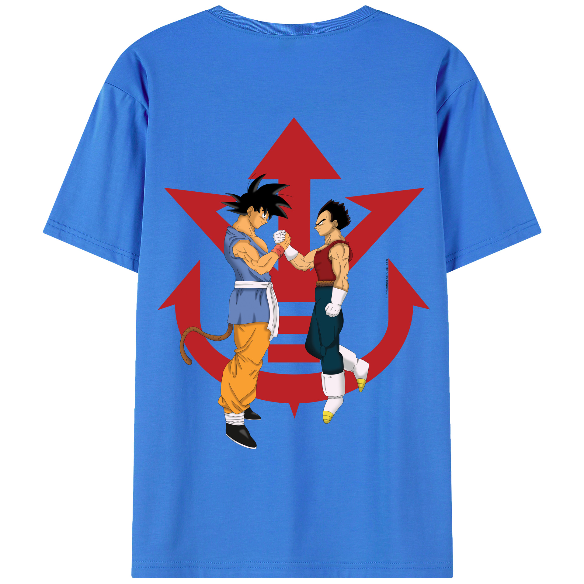 （画像用） ドラゴンボール 孫悟空（そん ごくう）Son Goku カカロット DRAGON BALL Kakarotto 綿100％ メンズ半袖Tシャツ（バックプリント） 通気性