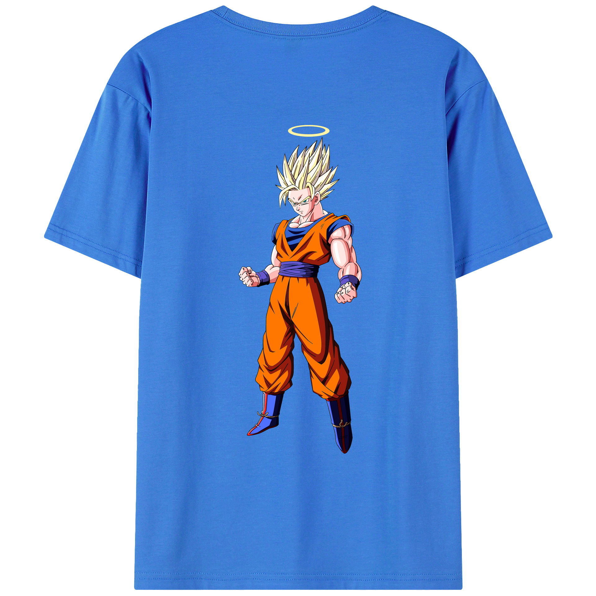（画像用） ドラゴンボール 孫悟空（そん ごくう）Son Goku カカロット DRAGON BALL Kakarotto 綿100％ メンズ半袖Tシャツ（バックプリント） 通気性