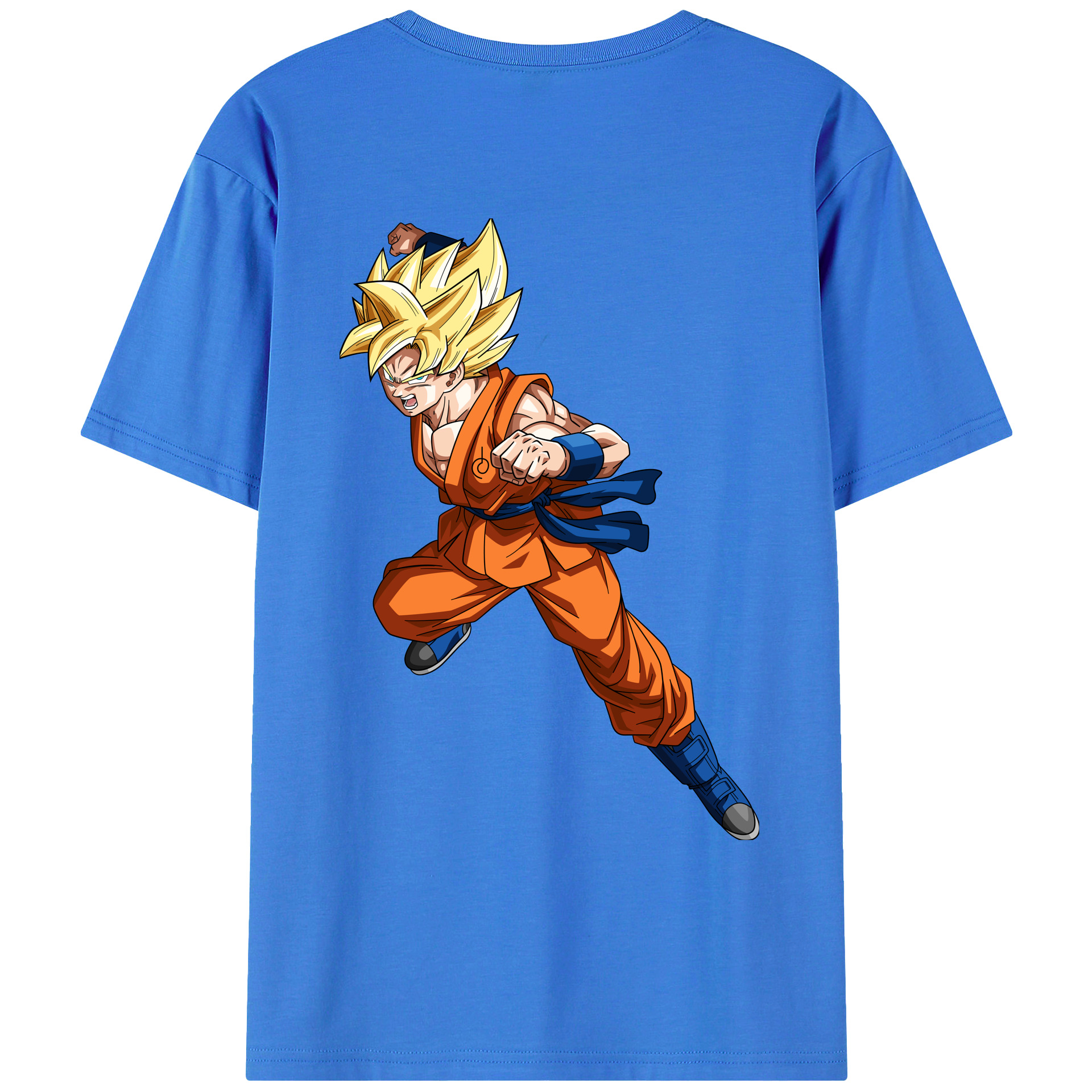 （画像用） ドラゴンボール 孫悟空（そん ごくう）Son Goku カカロット DRAGON BALL Kakarotto 綿100％ メンズ半袖Tシャツ（バックプリント） 通気性
