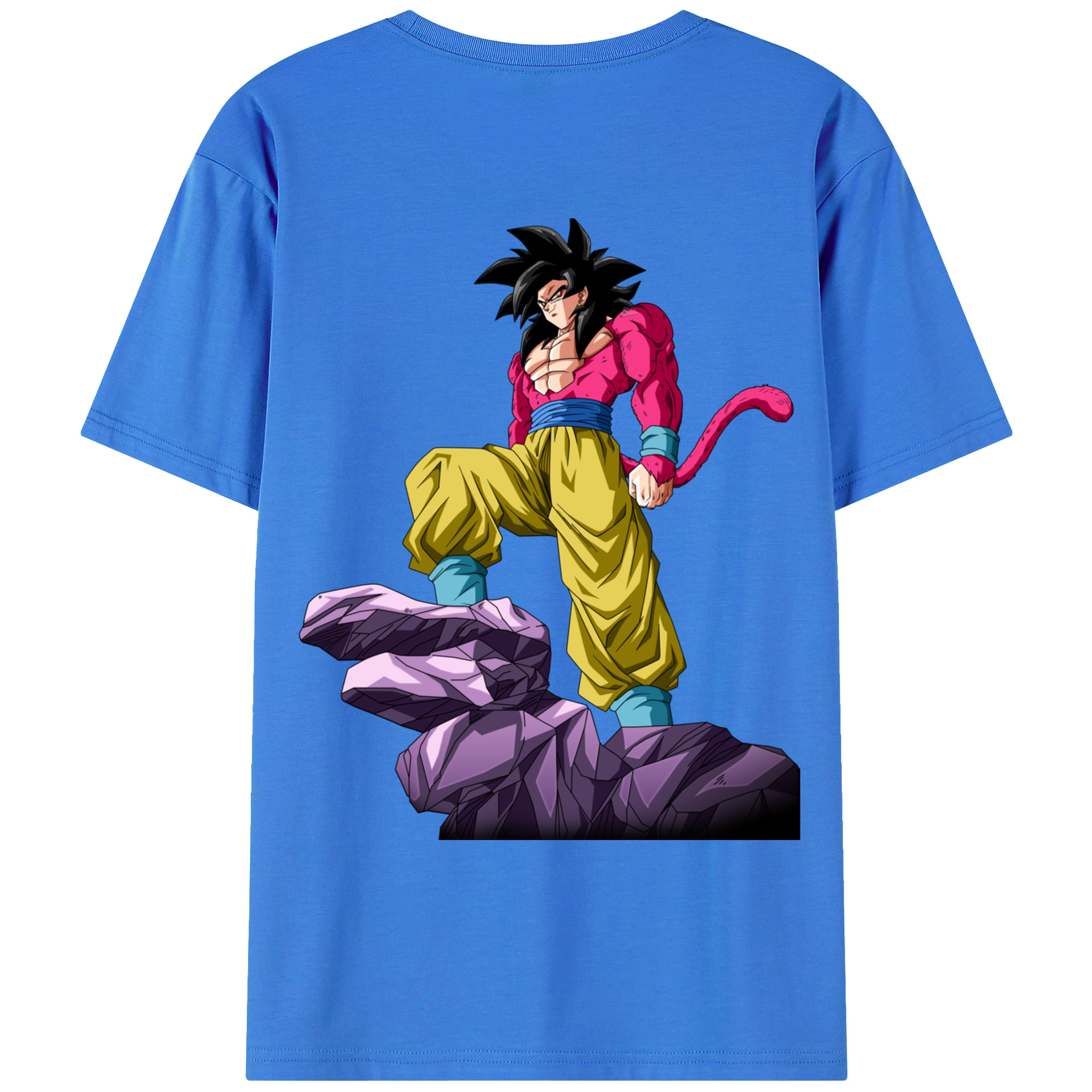（画像用） ドラゴンボール 孫悟空（そん ごくう）Son Goku カカロット DRAGON BALL Kakarotto 綿100％ メンズ半袖Tシャツ（バックプリント） 通気性