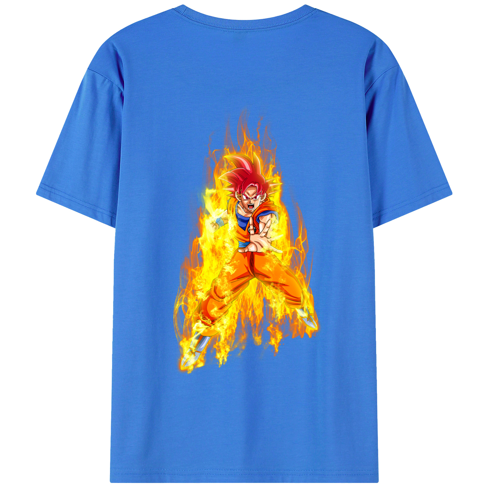 （画像用） ドラゴンボール 孫悟空（そん ごくう）Son Goku カカロット DRAGON BALL Kakarotto 綿100％ メンズ半袖Tシャツ（バックプリント） 通気性